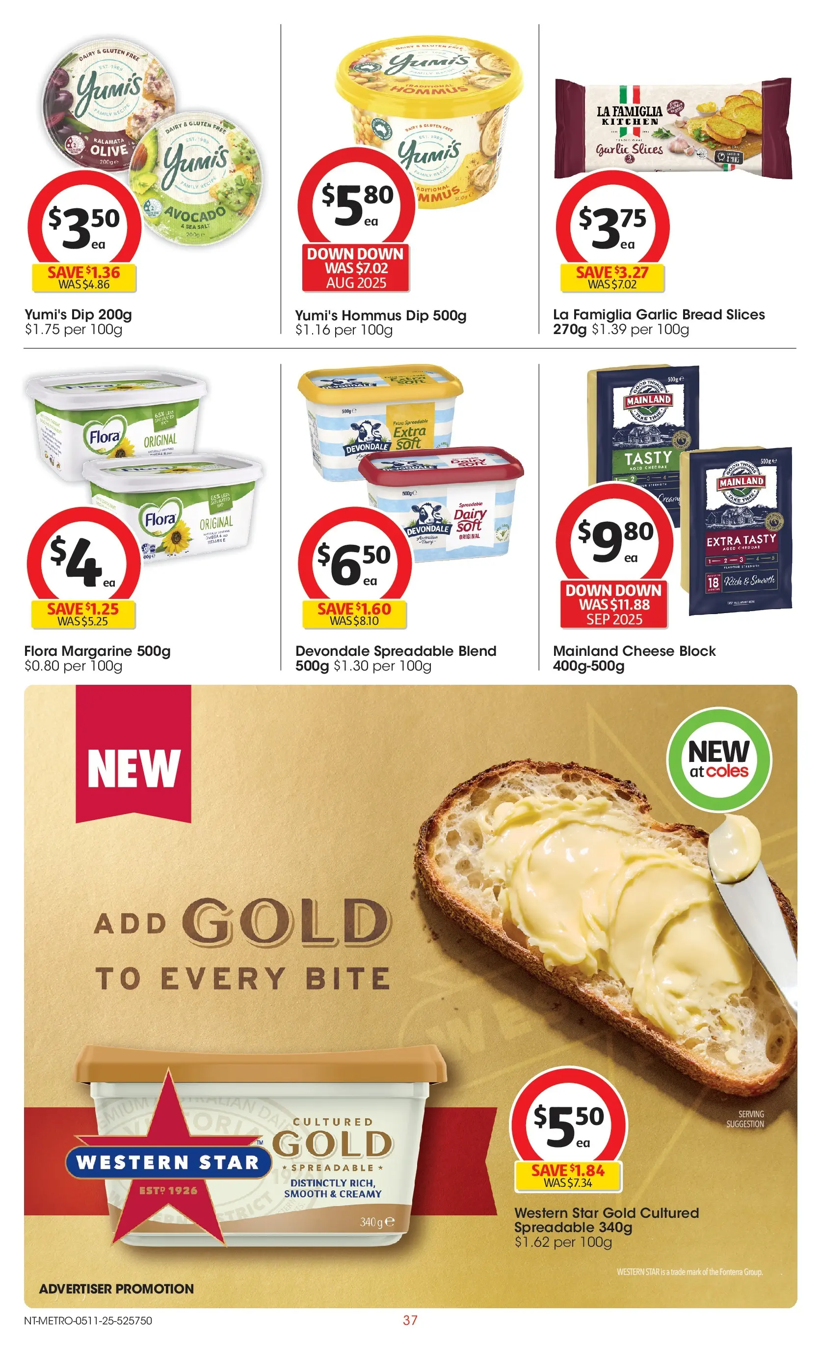 ﻿﻿Coles catalogue valid from 05/11/2025 > Online Australia | Page: 37 | Products: Dairy, Bread, Avocado, Garlic