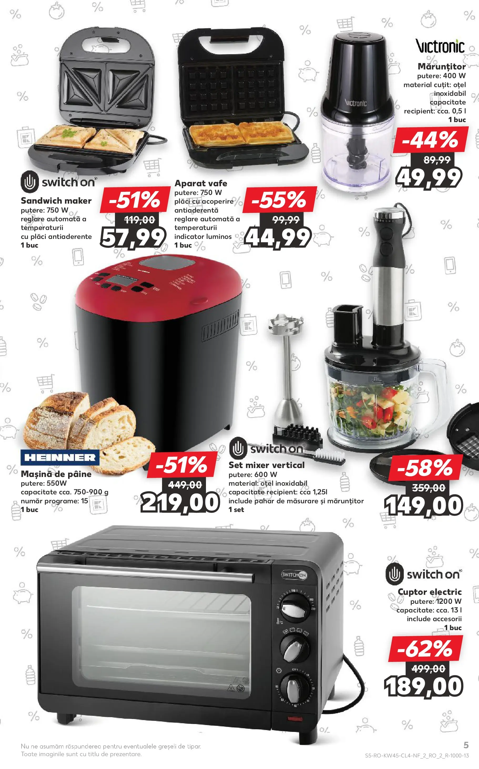 Catalog Kaufland - Ploiești 05.11.2025 - Revista si Oferta | Pagină: 5 | Produse: Aparat vafe, Cuptor, Mixer, Cuțit