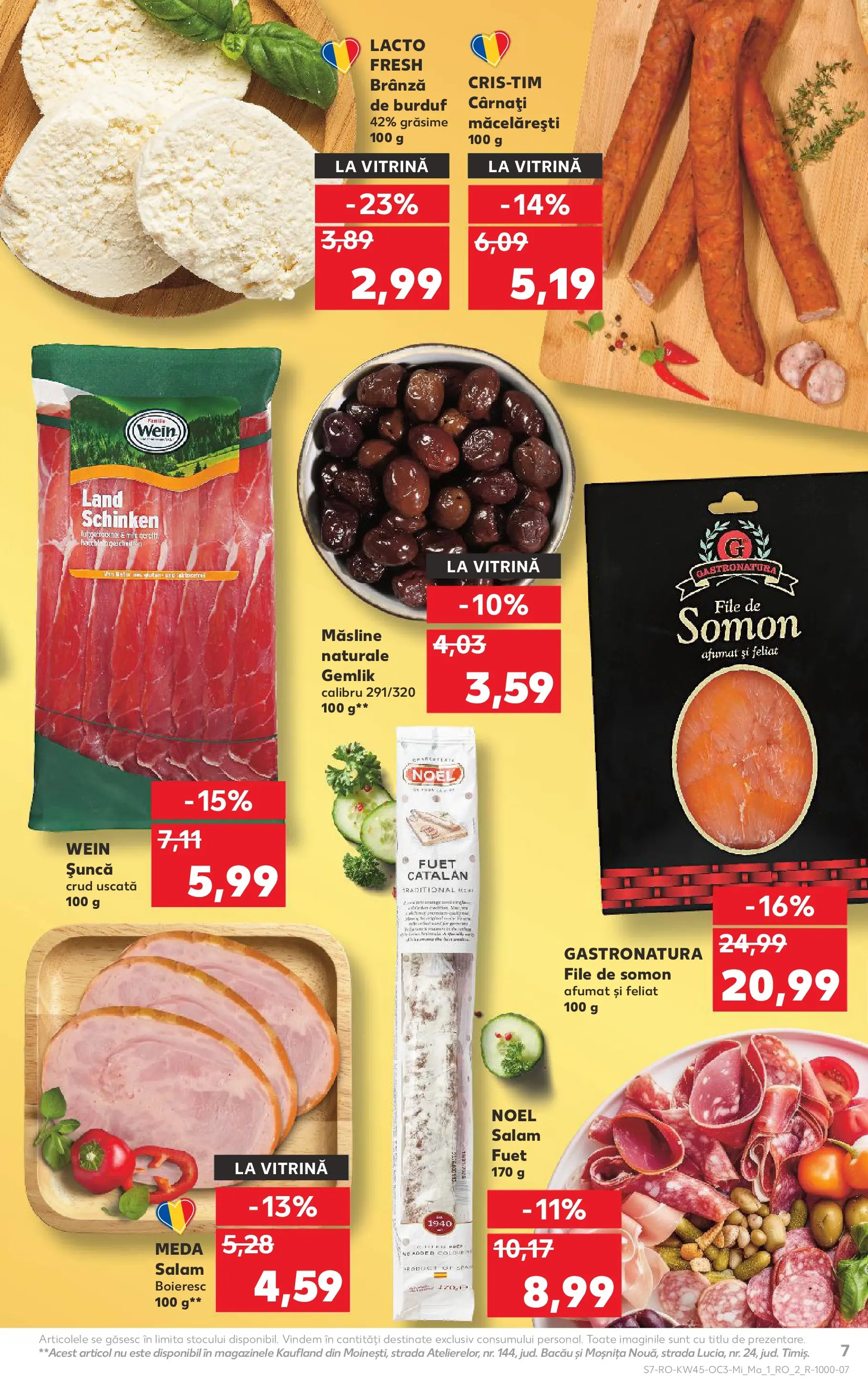 Catalog Kaufland - Viseu de Sus 05.11.2025 - Revista si Oferta | Pagină: 7 | Produse: Vitrină, Măsline, Salam, Cârnați
