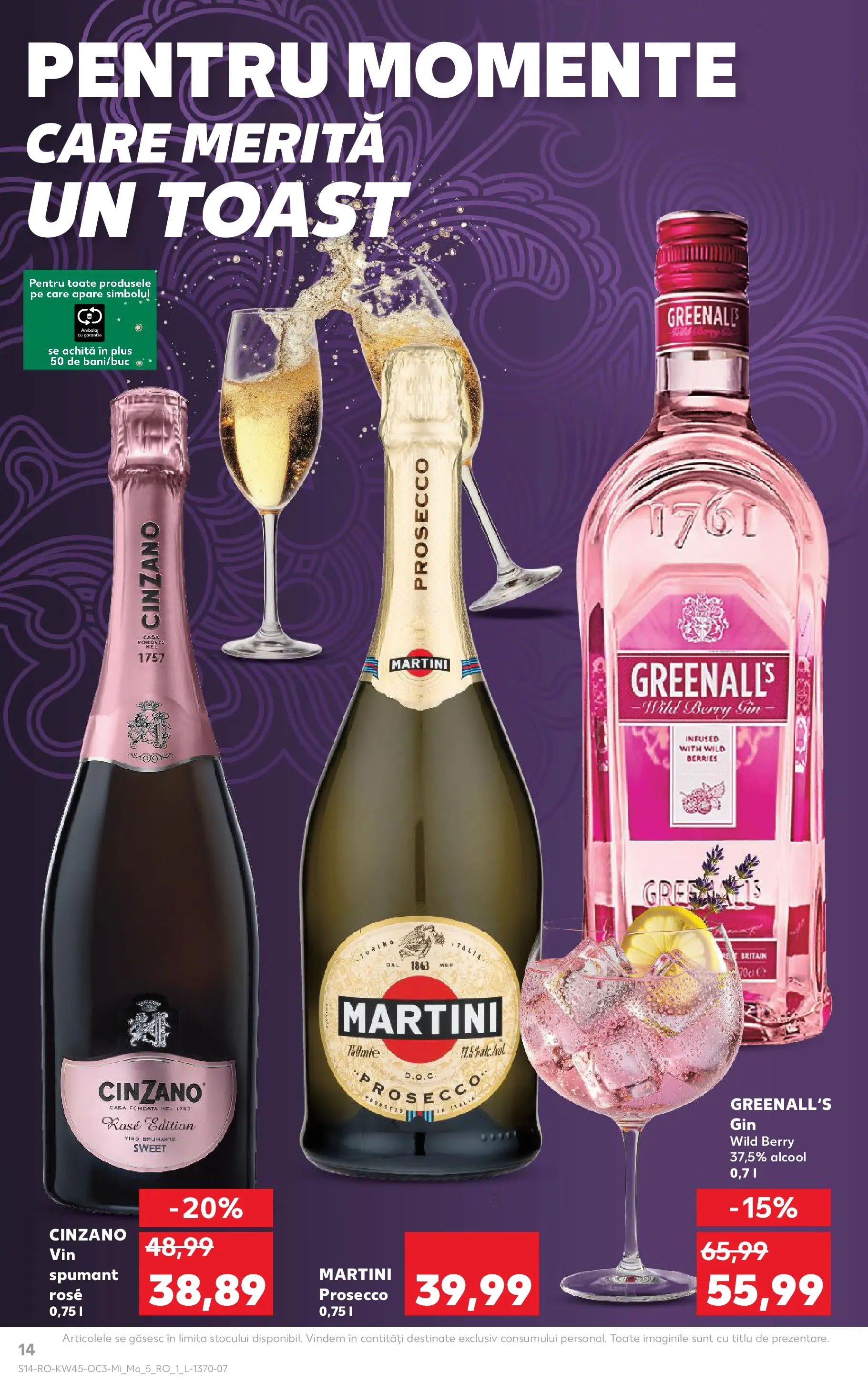 Catalog Kaufland - Fălticeni 05.11.2025 - Revista si Oferta | Pagină: 14 | Produse: Ekmek tahtası, Yulaf, Prosecco, Vin