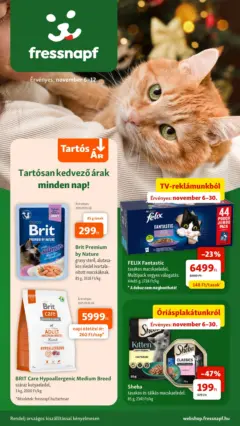 Fressnapf Akciós újság - amely érvényes a következő dátumtól: 06.11.2025