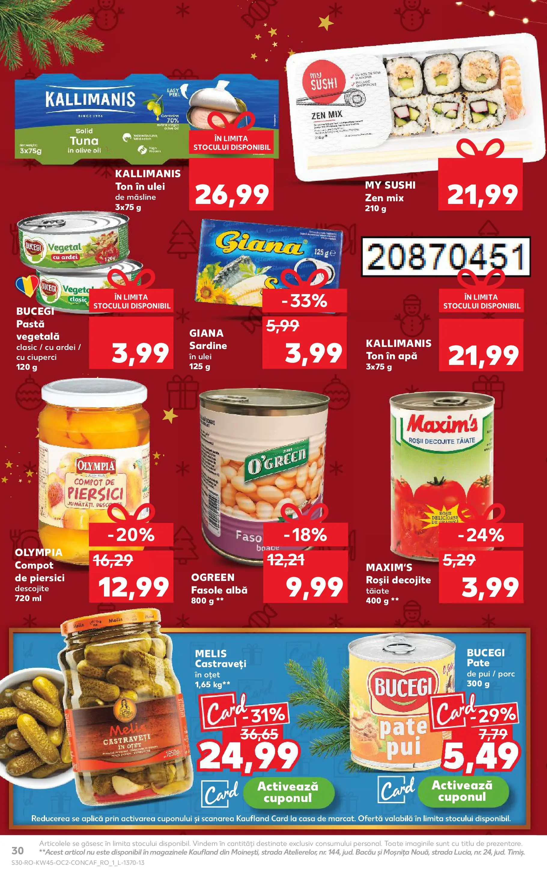 Catalog Kaufland - Tulcea 05.11.2025 - Revista si Oferta | Pagină: 30 | Produse: Hacıyatmaz Kedi Oyuncağı, Pate, Ardei, Apă