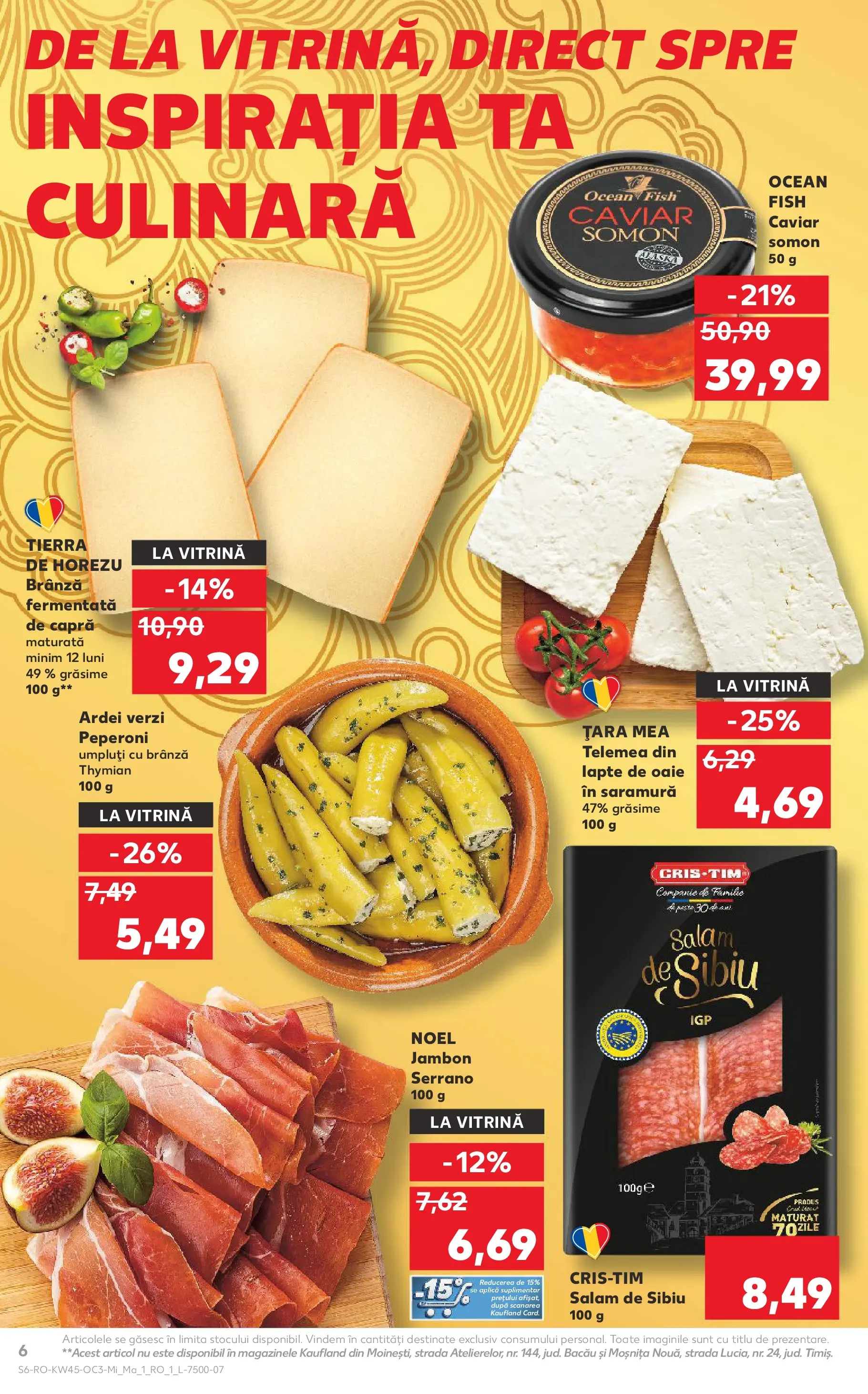 Catalog Kaufland - Viseu de Sus 05.11.2025 - Revista si Oferta | Pagină: 6 | Produse: Vitrină, Lapte, Brânză, Salam