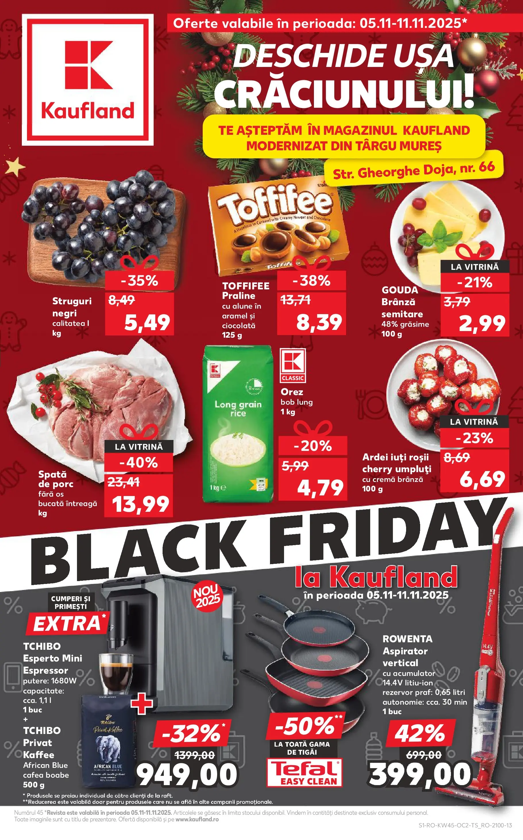 Catalog Kaufland - Târgu Mureș 05.11.2025 - Revista si Oferta | Pagină: 1 | Produse: Pomelo, Cremă, Orez, Ușă