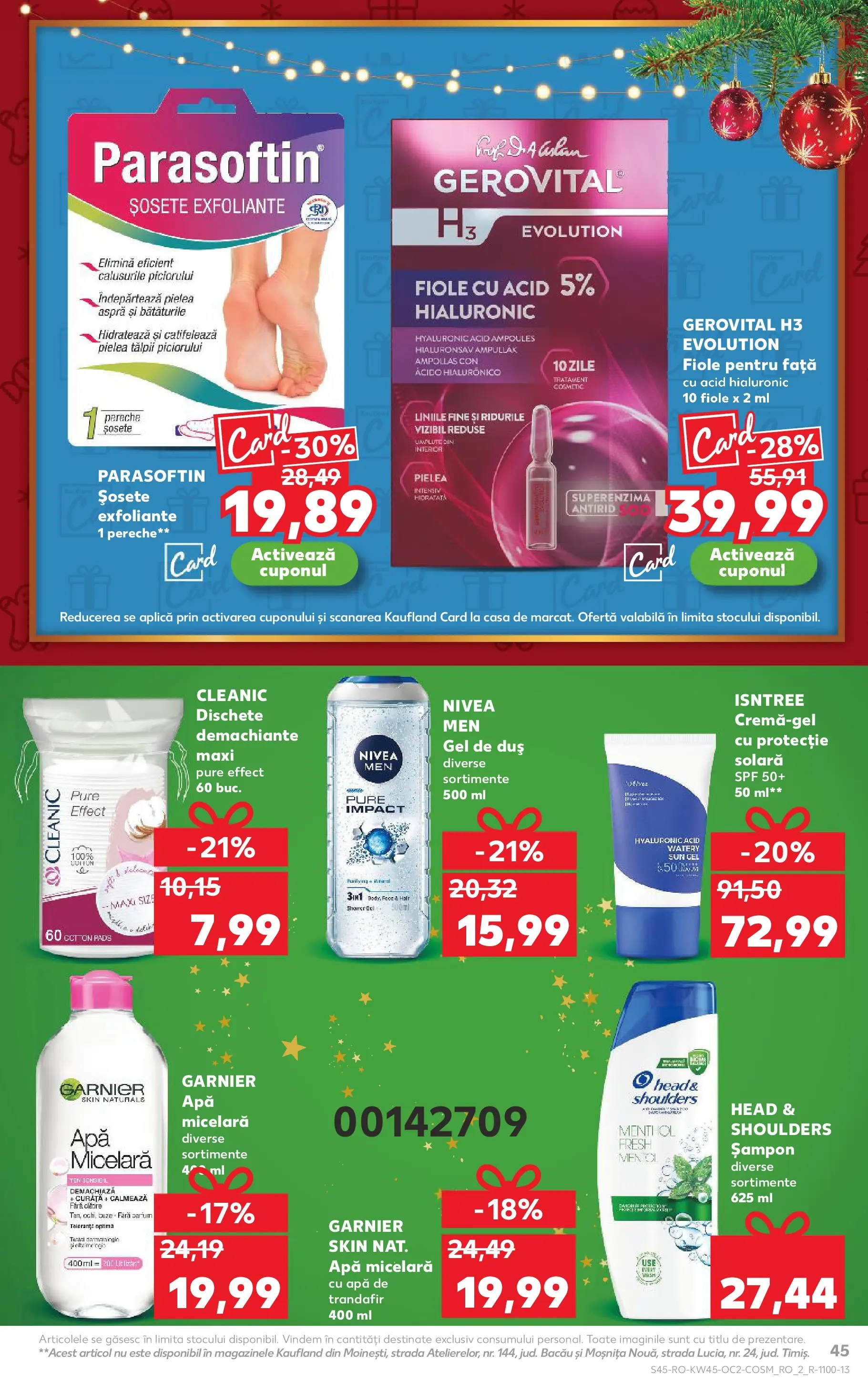 Catalog Kaufland - Ploiești 05.11.2025 - Revista si Oferta | Pagină: 45 | Produse: Duș, Șampon, Protecție solară, Gel de duș