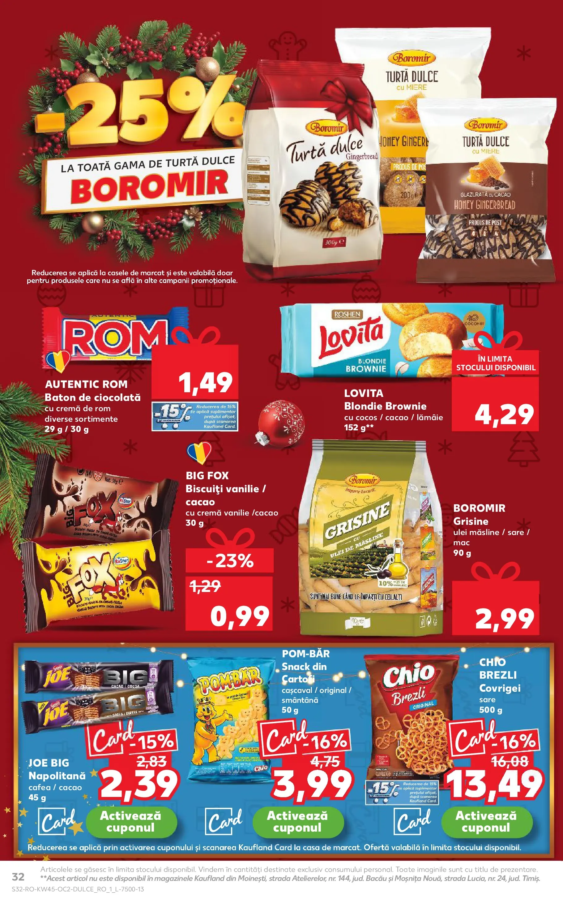 Catalog Kaufland - Viseu de Sus 05.11.2025 - Revista si Oferta | Pagină: 32 | Produse: Cașcaval, Cremă, Smântână, Biscuiți