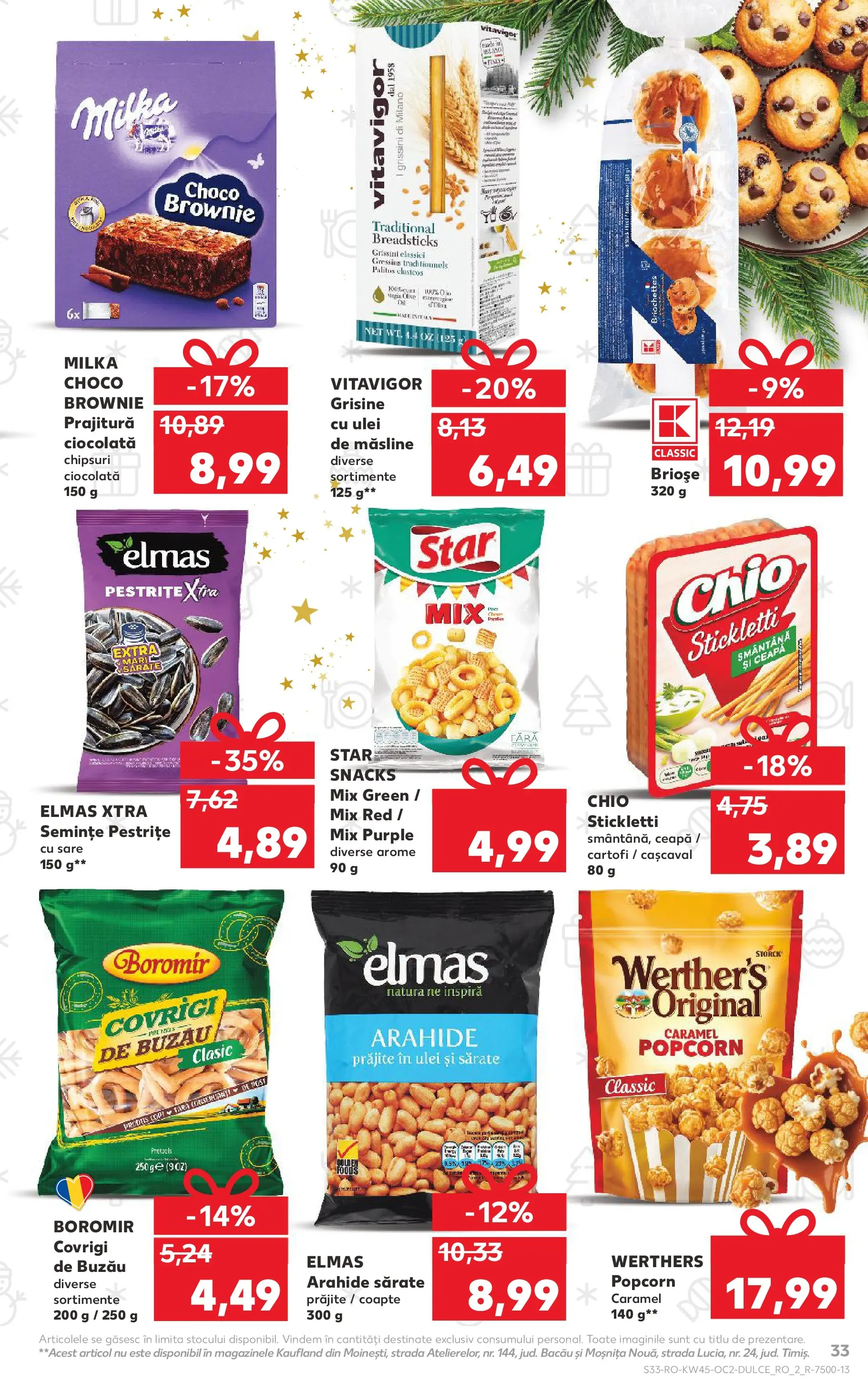 Catalog Kaufland - Viseu de Sus 05.11.2025 - Revista si Oferta | Pagină: 33 | Produse: Prăjitură, Semințe, Ulei, Sare