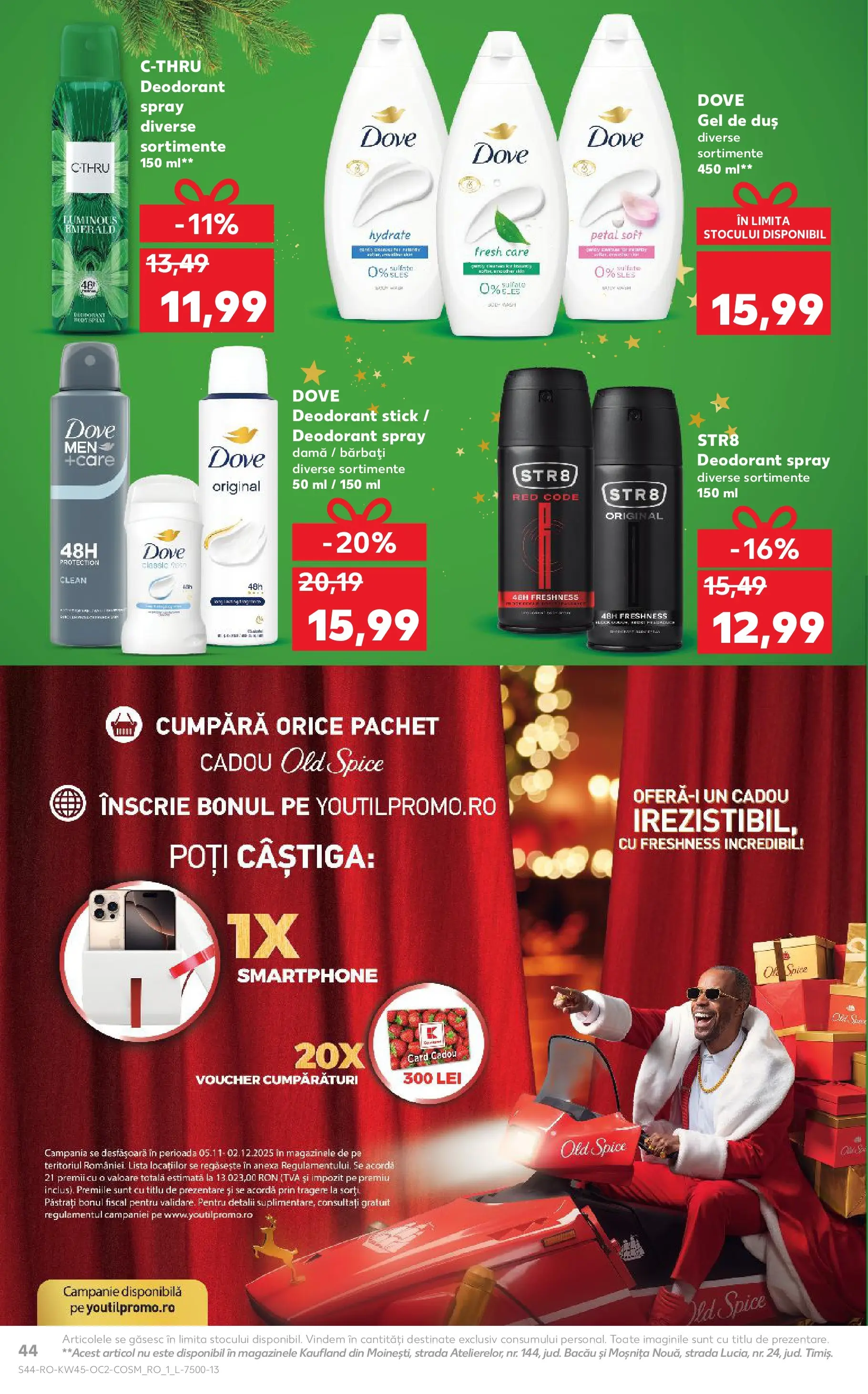 Catalog Kaufland - Viseu de Sus 05.11.2025 - Revista si Oferta | Pagină: 44 | Produse: Kısırlaştırılmış Kedi Maması, Smartphone, Pomelo, Deodorant
