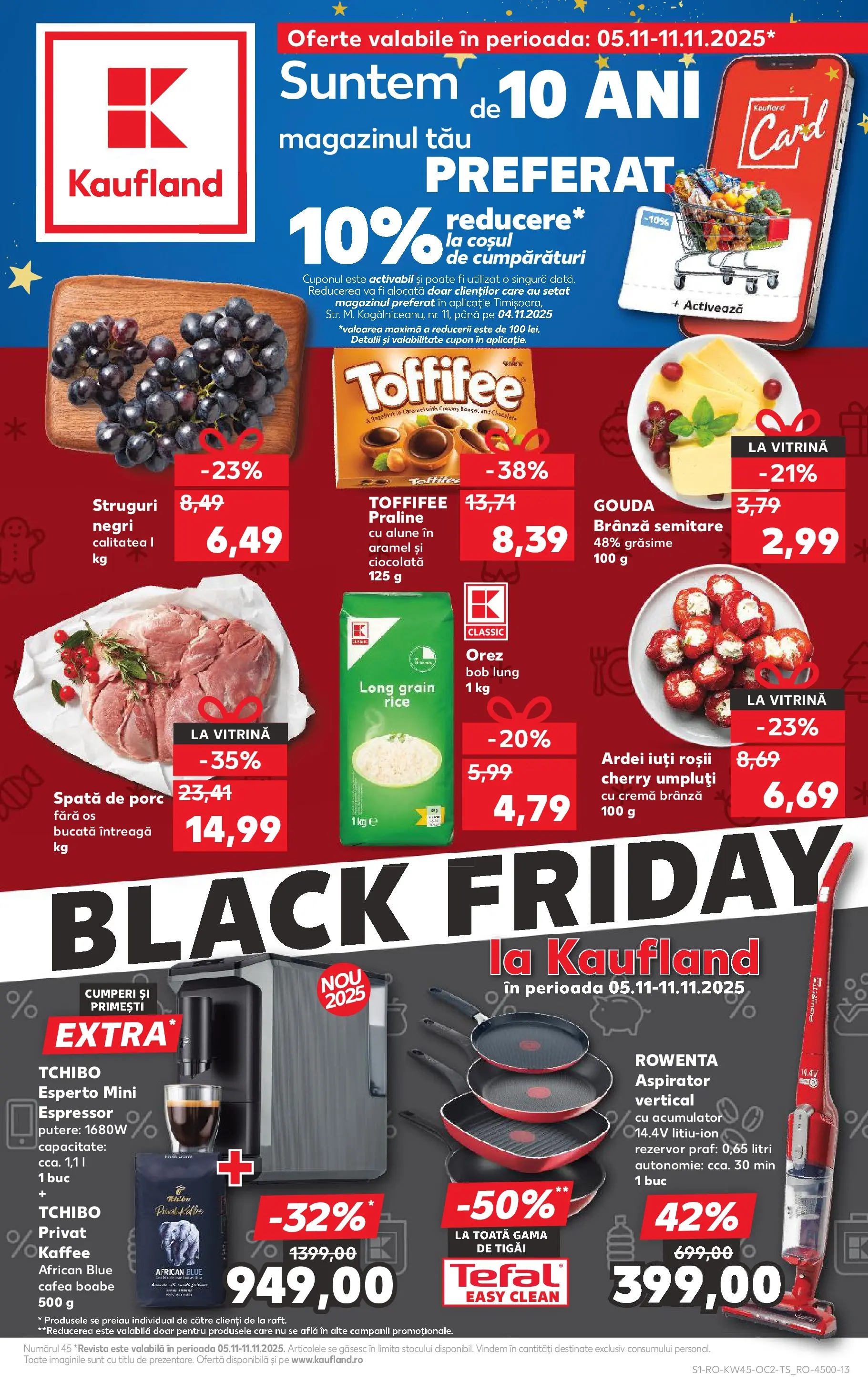 Catalog Kaufland - Timișoara 05.11.2025 - Revista si Oferta | Pagină: 1 | Produse: Vitrină, Ardei, Brânză, Gouda