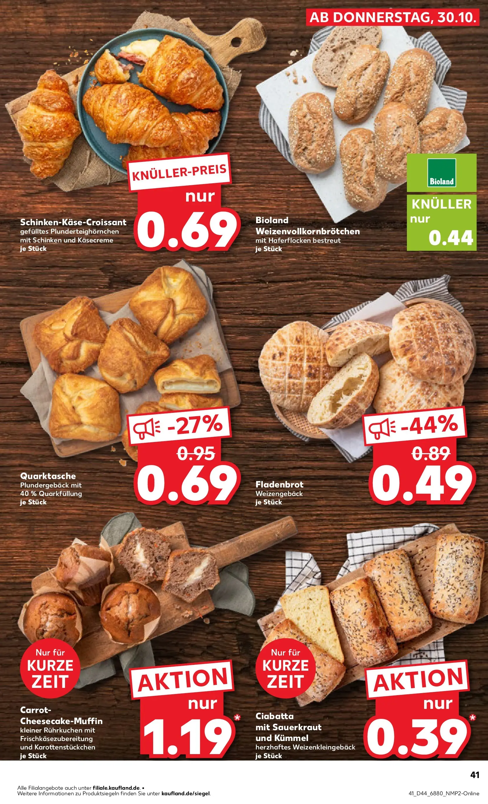 Prospekt Kaufland ab 03.11.2025 » Angebote Online zum Blättern | Seite: 41 | Produkte: Croissant, Schinken