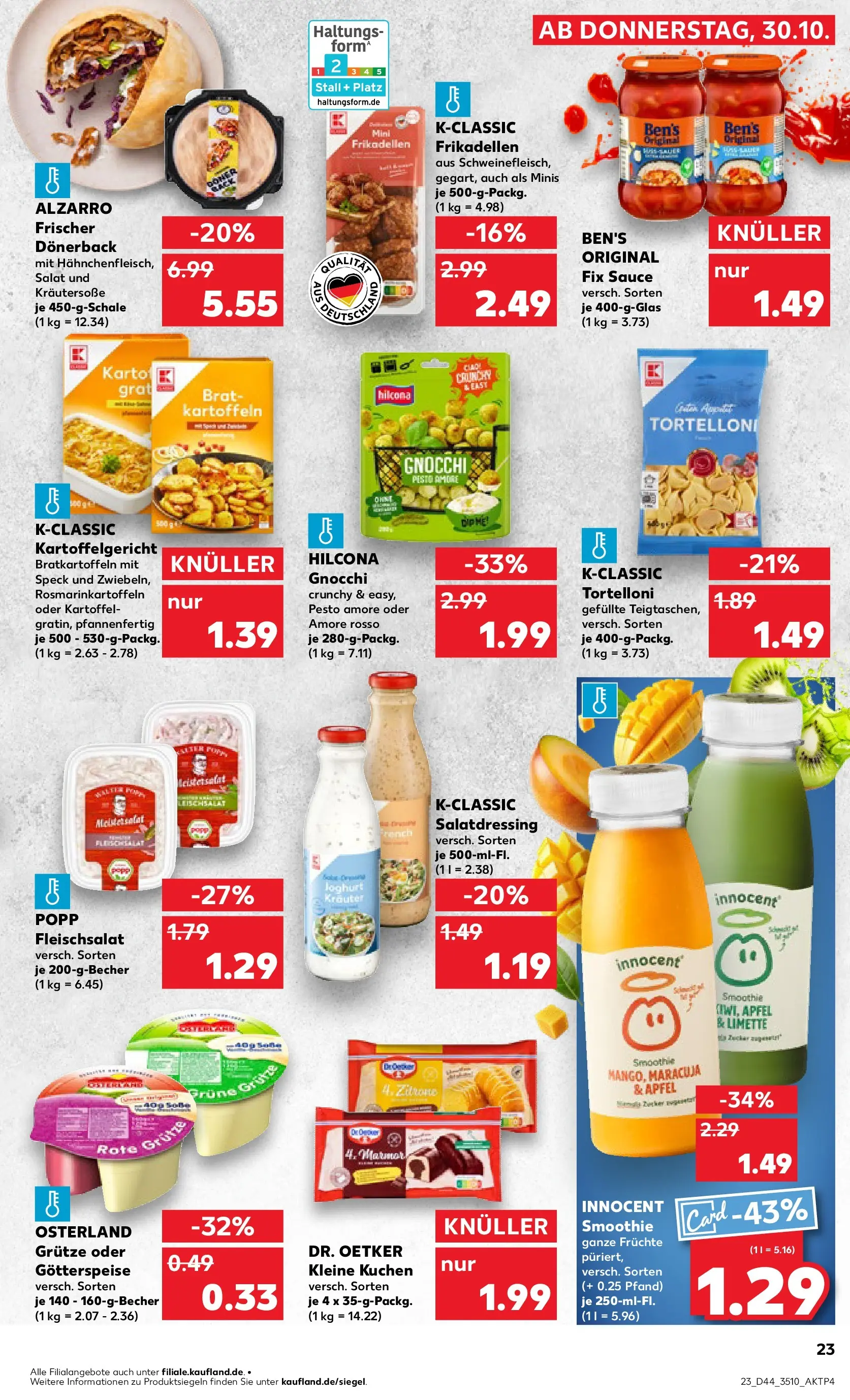 Prospekt Kaufland ab 03.11.2025 » Angebote Online zum Blättern | Seite: 23 | Produkte: Äpfel, Limette, Kuchen, Salat