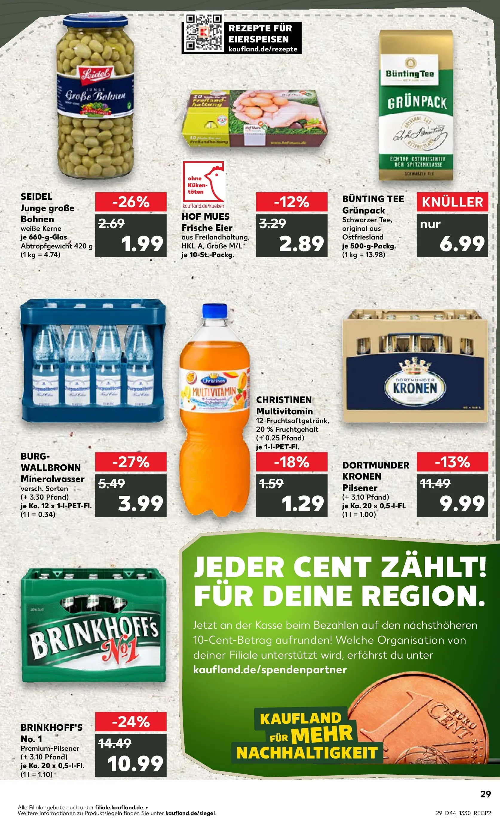 Prospekt Kaufland ab 03.11.2025 » Angebote und Werbung Online | Seite: 29 | Produkte: Eier, Mineralwasser, Tee Prospekt Kaufland ab 03.11.2025 » Angebote Online zum Blättern | Seite: 29 | Produkte: Eier, Mineralwasser, Tee