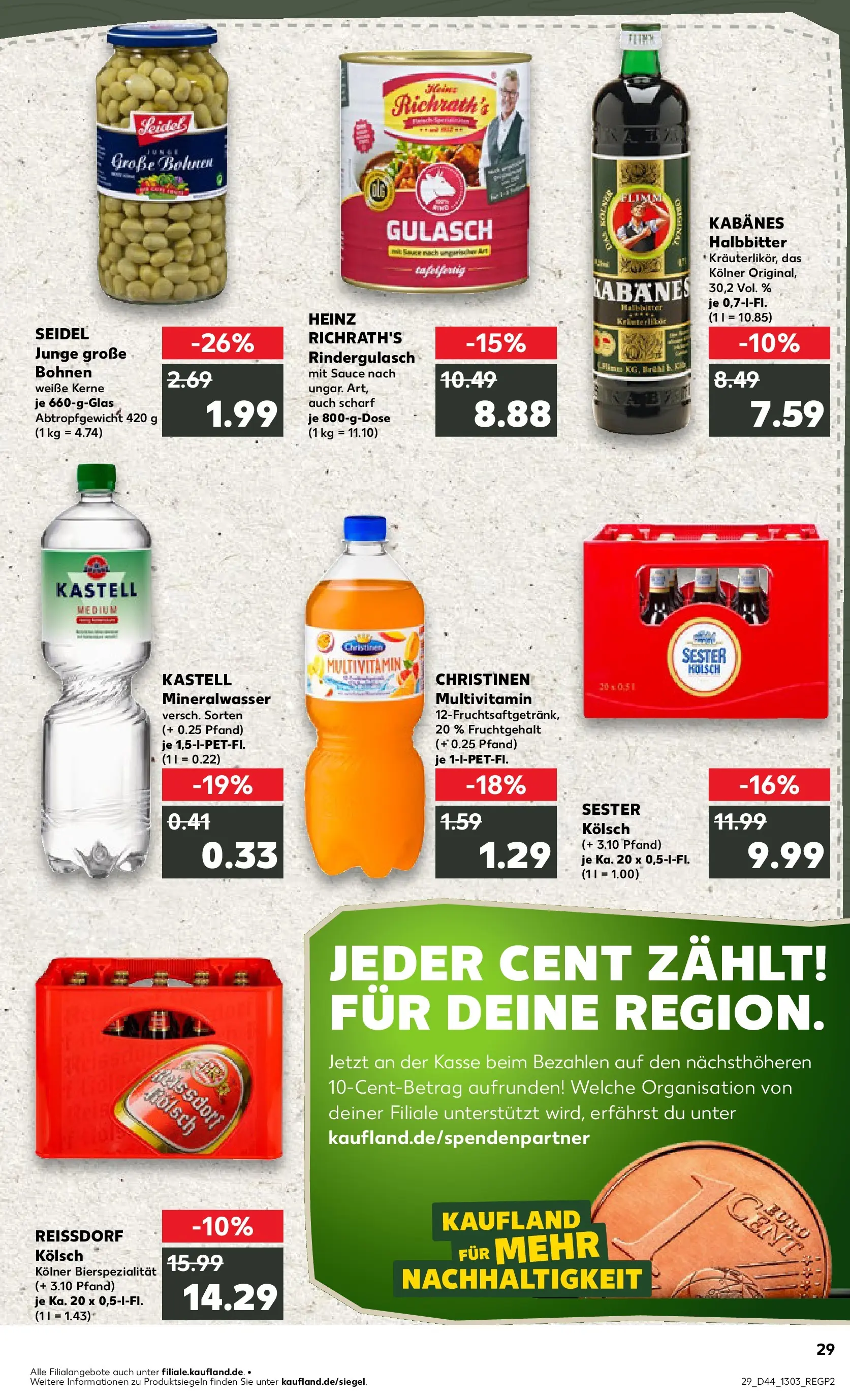 Prospekt Kaufland ab 03.11.2025 » Angebote und Werbung Online | Seite: 29 | Produkte: Rindergulasch, Mineralwasser, Gulasch, Reis Prospekt Kaufland ab 03.11.2025 » Angebote Online zum Blättern | Seite: 29 | Produkte: Rindergulasch, Mineralwasser, Gulasch, Reis