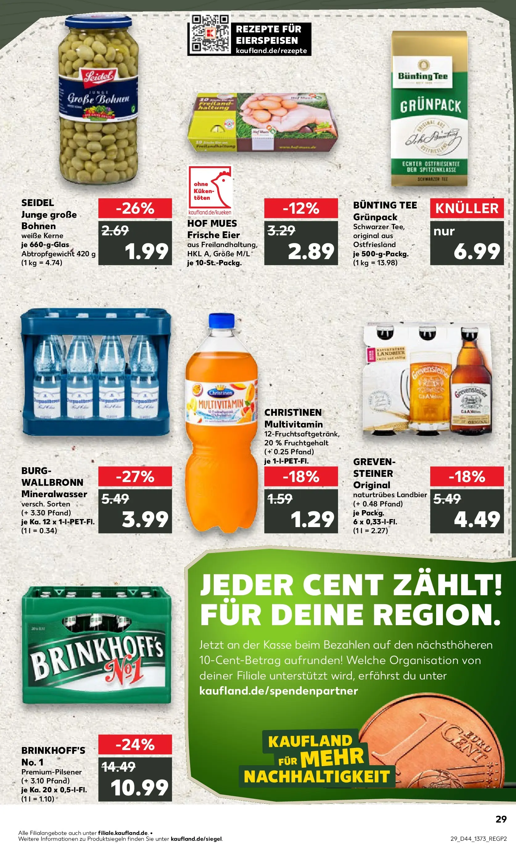 Prospekt Kaufland ab 03.11.2025 » Angebote und Werbung Online | Seite: 29 | Produkte: Eier, Mineralwasser, Tee Prospekt Kaufland ab 03.11.2025 » Angebote Online zum Blättern | Seite: 29 | Produkte: Eier, Mineralwasser, Tee