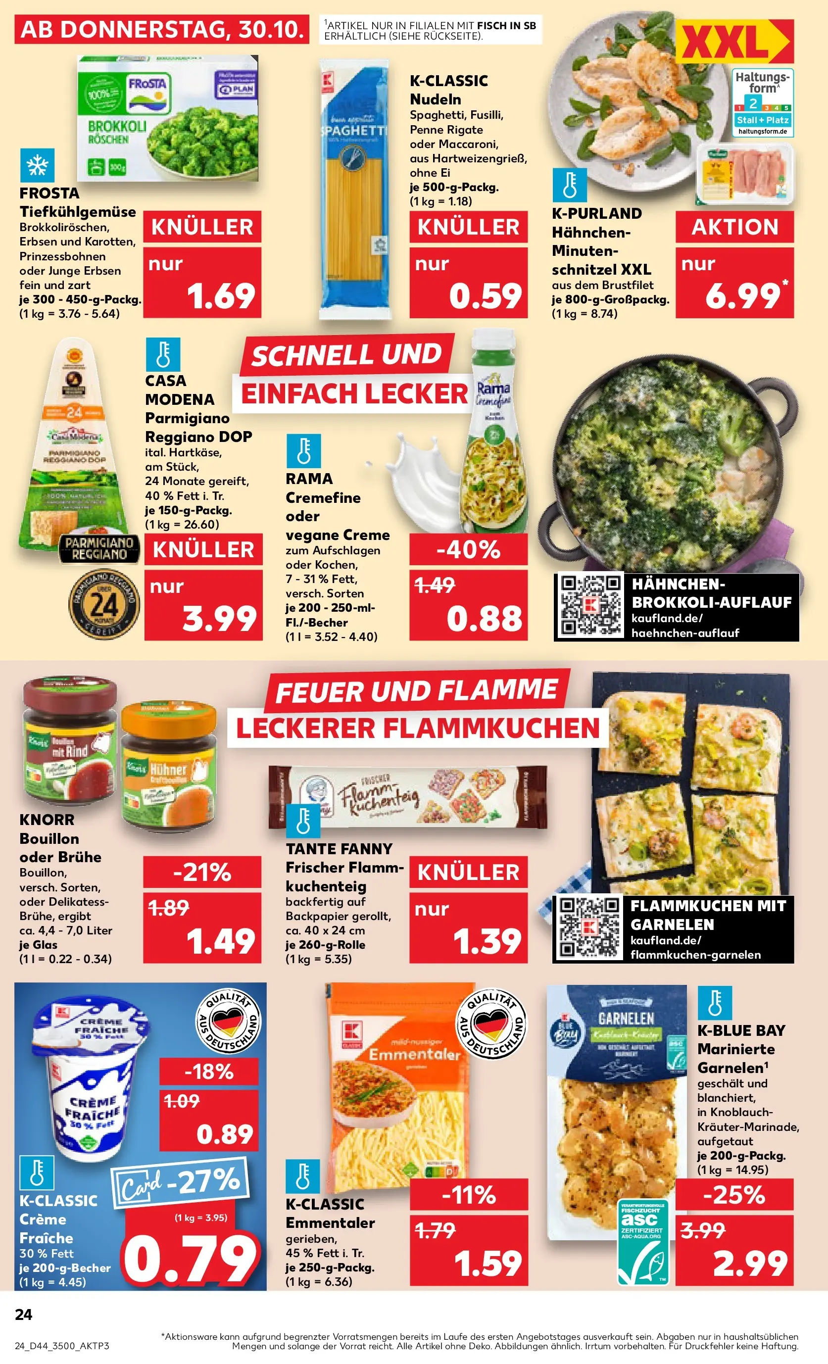 Prospekt Kaufland ab 03.11.2025 » Angebote Online zum Blättern | Seite: 24 | Produkte: Creme, Fisch, Pasta, Nudeln