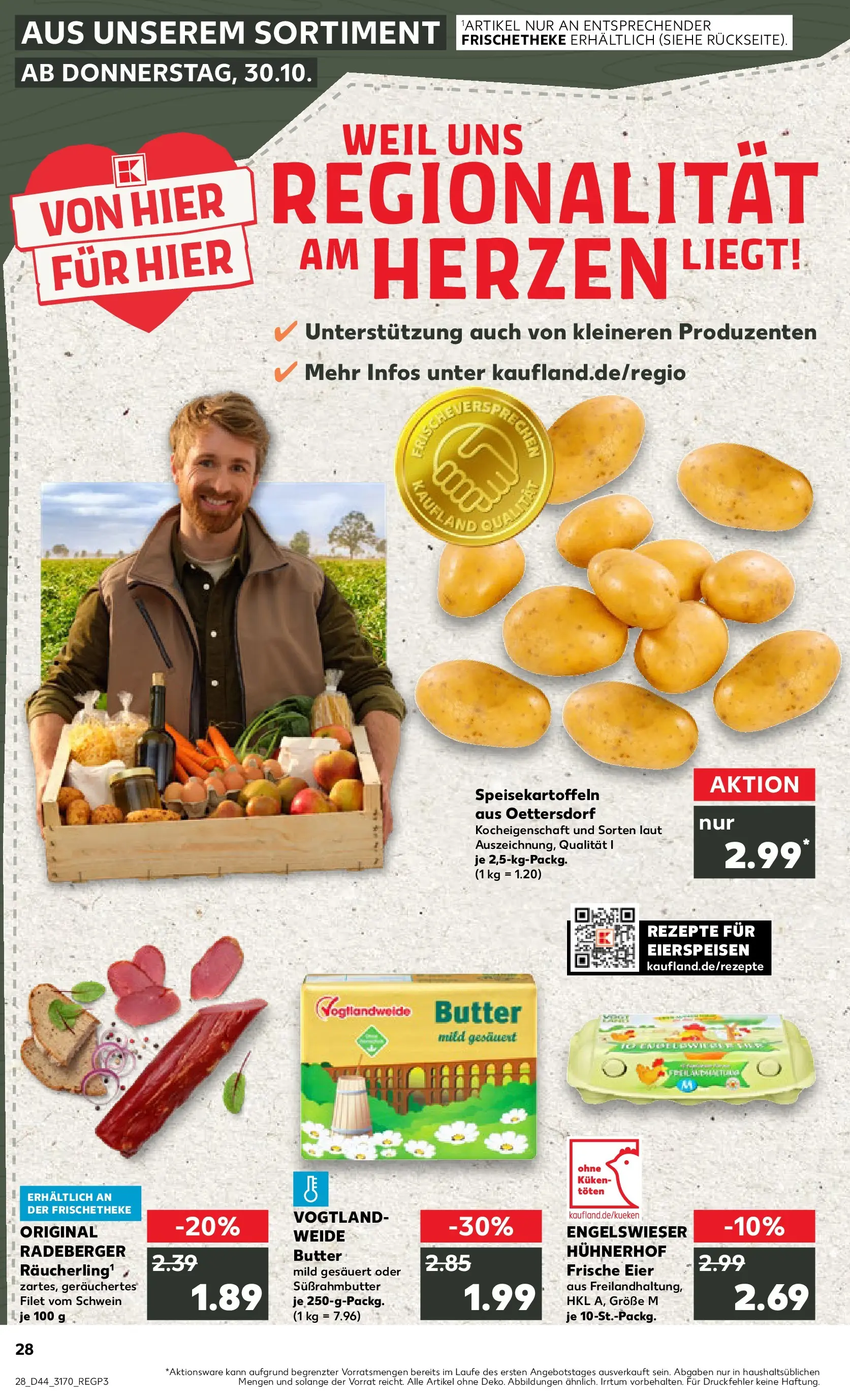 Prospekt Kaufland ab 03.11.2025 » Angebote Online zum Blättern | Seite: 28 | Produkte: Butter, Eier