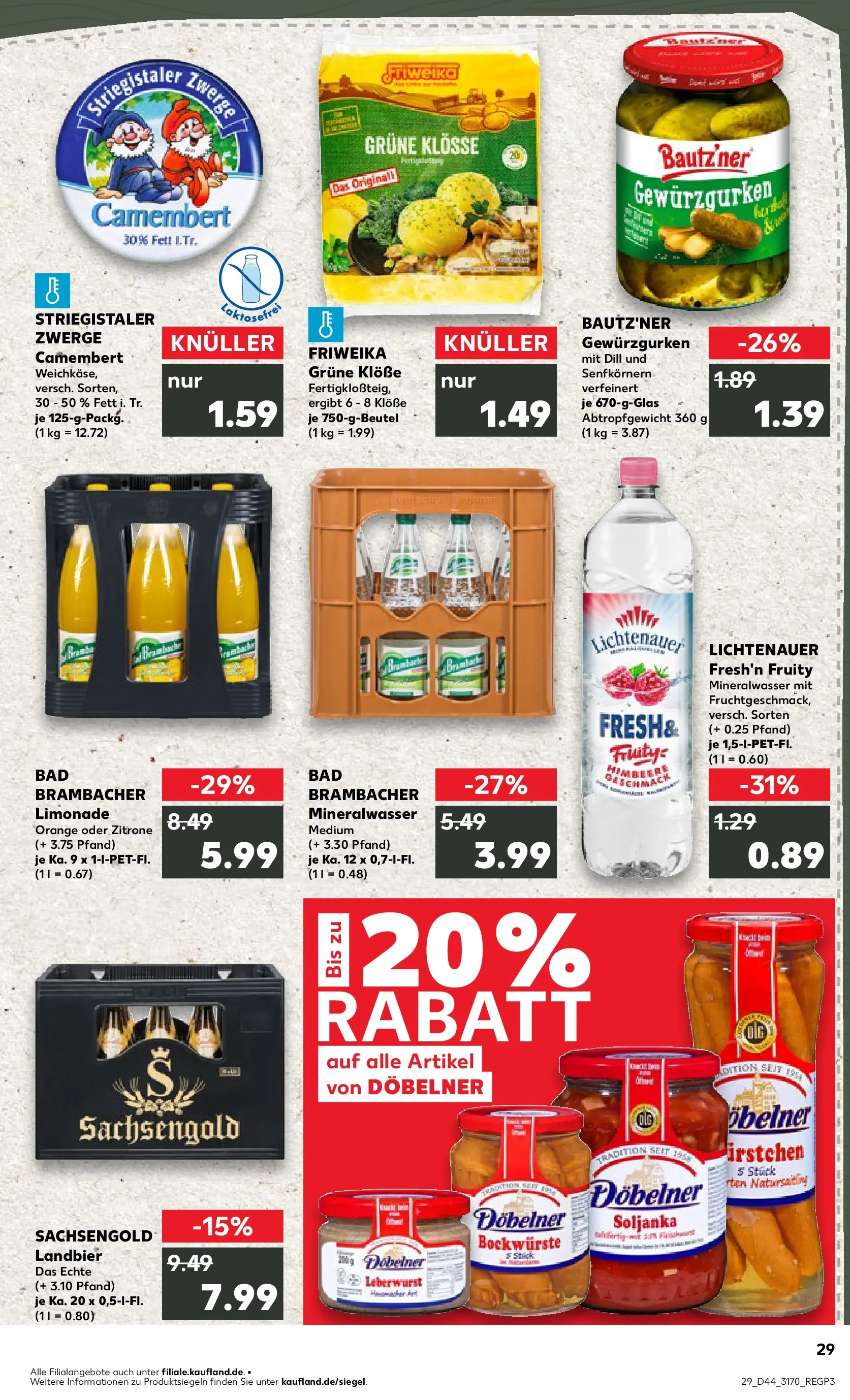 Prospekt Kaufland ab 03.11.2025 » Angebote Online zum Blättern | Seite: 29 | Produkte: Bad, Limonade, Zitrone, Himbeere