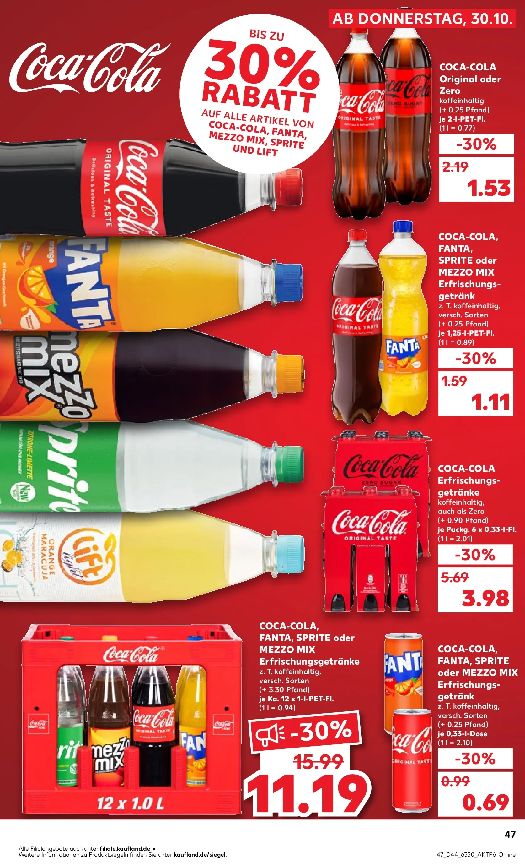 Prospekt Kaufland ab 03.11.2025 » Angebote und Werbung Online | Seite: 47 | Produkte: Mezzo mix, Fanta, Sprite, Oder mezzo mix Prospekt Kaufland ab 03.11.2025 » Angebote Online zum Blättern | Seite: 47 | Produkte: Mezzo mix, Fanta, Sprite, Oder mezzo mix
