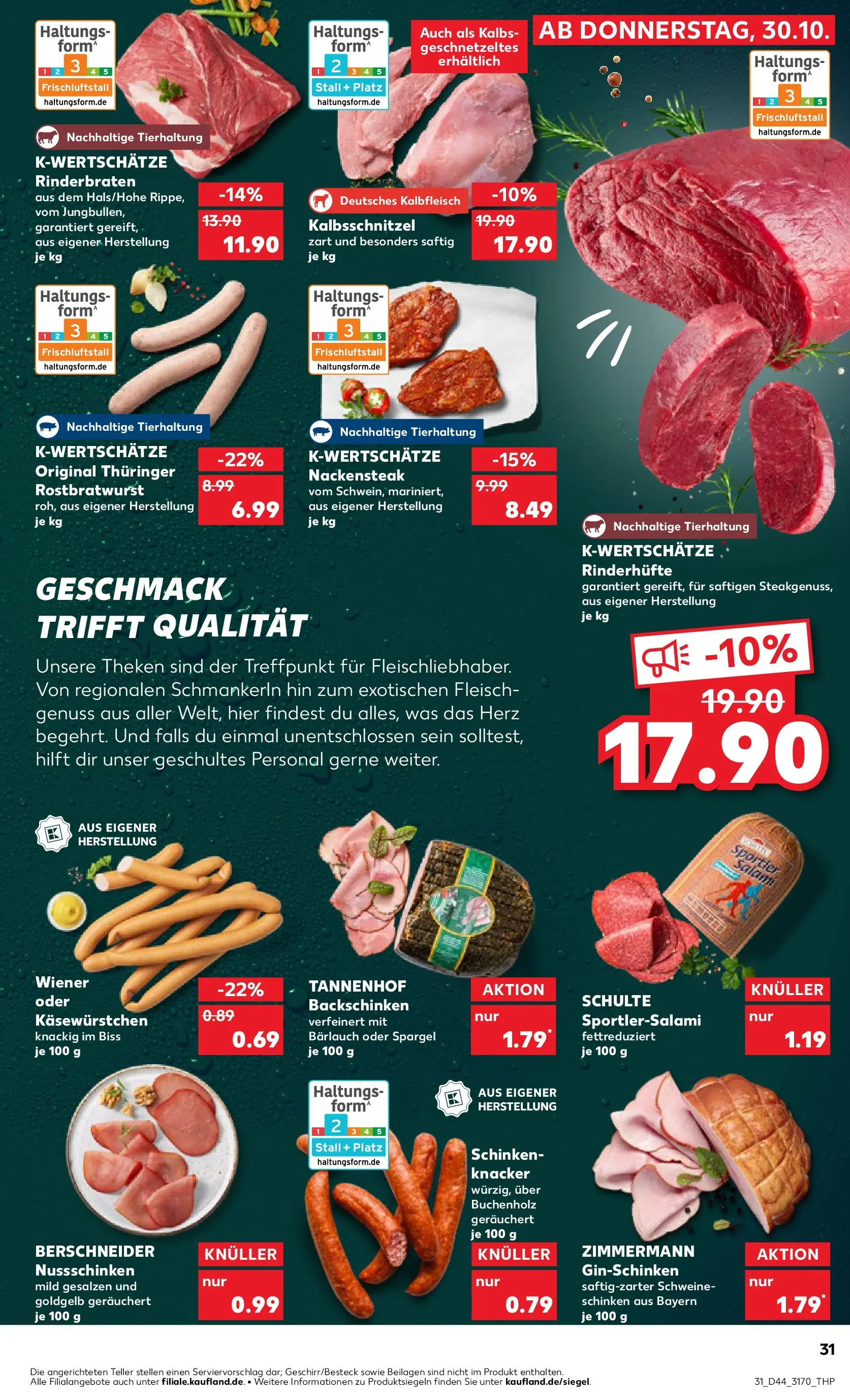 Prospekt Kaufland ab 03.11.2025 » Angebote Online zum Blättern | Seite: 31 | Produkte: Spargel, Schinken, Steak, Fleisch