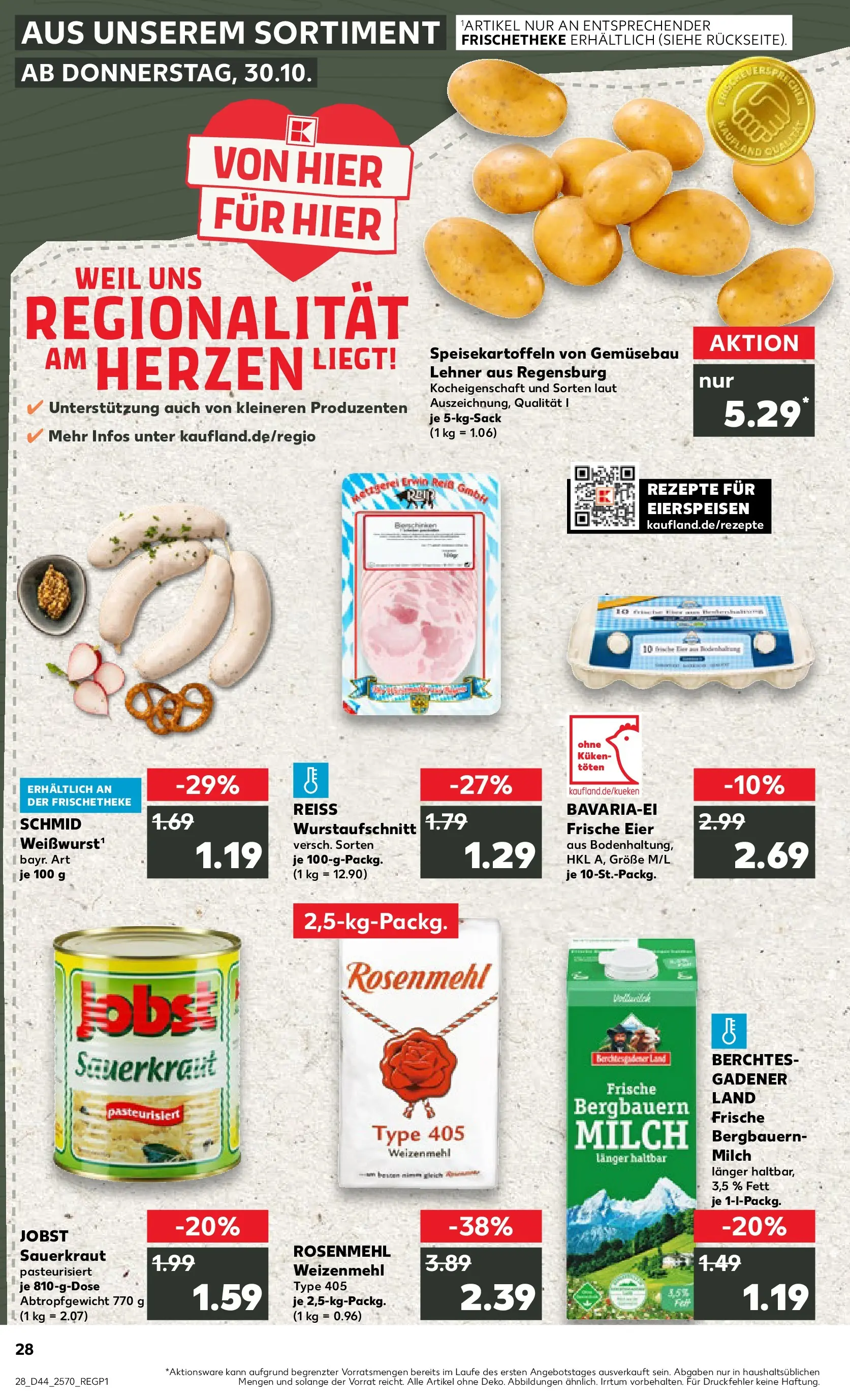 Prospekt Kaufland ab 02.11.2025 » Angebote und Werbung Online | Seite: 28 | Produkte: Milch, Eier, Weizenmehl Prospekt Kaufland ab 02.11.2025 » Angebote Online zum Blättern | Seite: 28 | Produkte: Milch, Eier, Weizenmehl