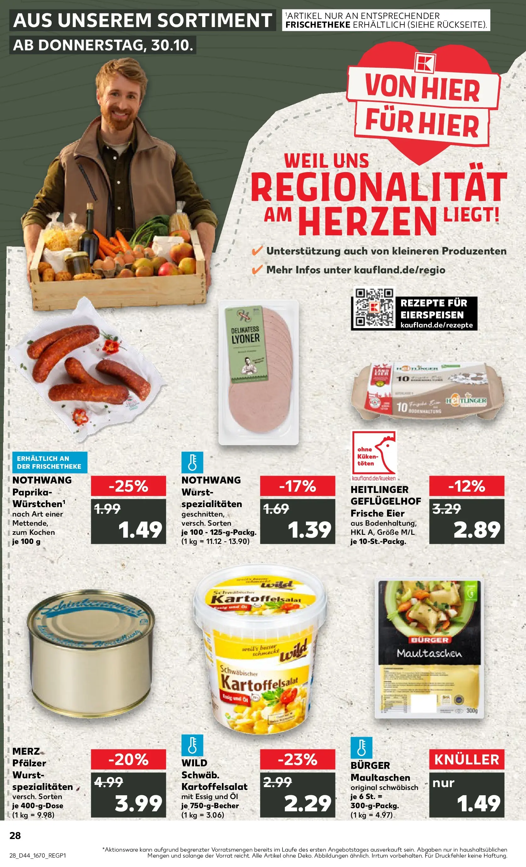 Prospekt Kaufland ab 03.11.2025 » Angebote und Werbung Online | Seite: 28 | Produkte: Eier, Öl, Burger, Paprika Prospekt Kaufland ab 03.11.2025 » Angebote Online zum Blättern | Seite: 28 | Produkte: Eier, Öl, Burger, Paprika
