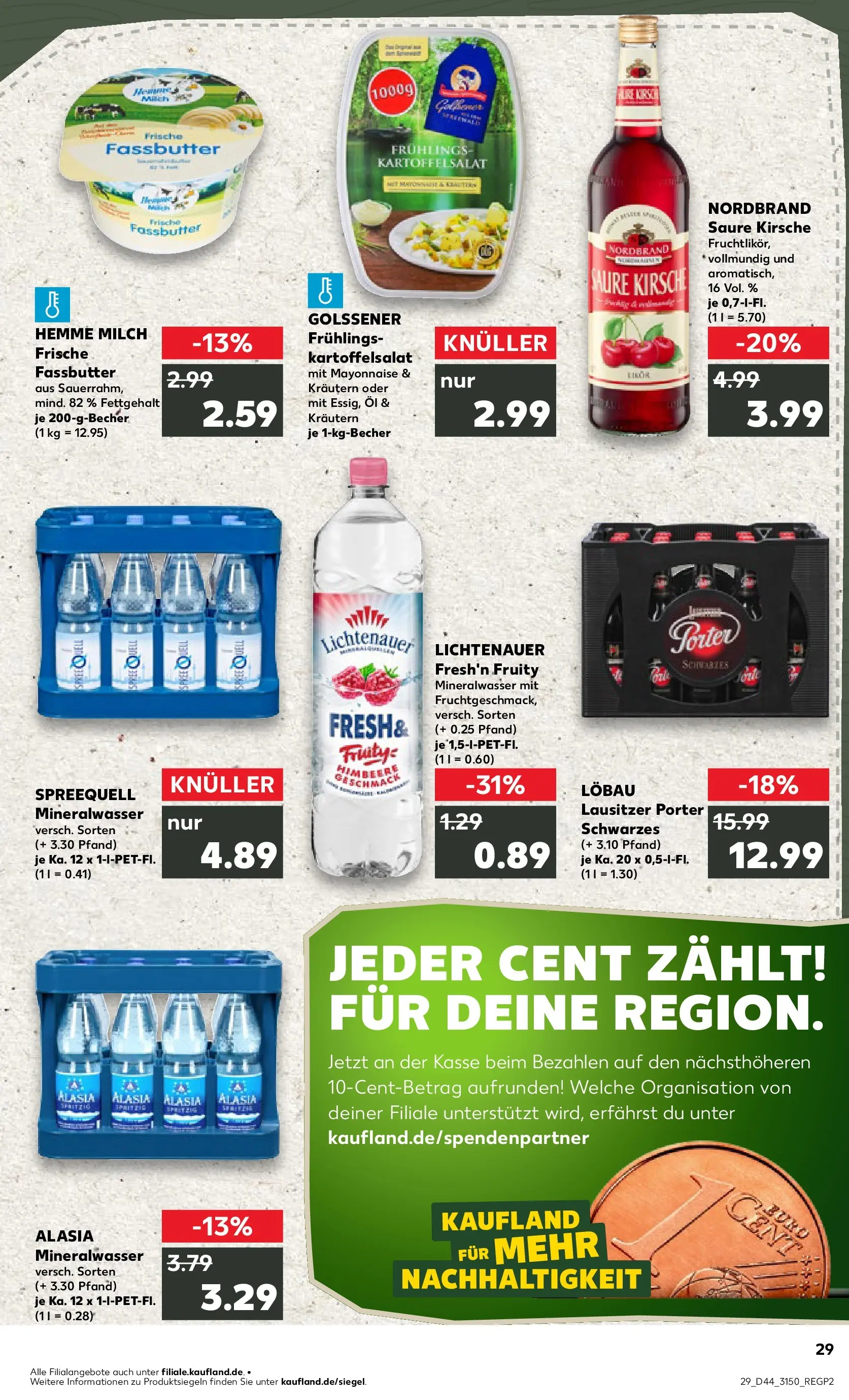 Prospekt Kaufland ab 03.11.2025 » Angebote und Werbung Online | Seite: 29 | Produkte: Milch, Butter, Mineralwasser, Mayonnaise Prospekt Kaufland ab 03.11.2025 » Angebote Online zum Blättern | Seite: 29 | Produkte: Milch, Butter, Mineralwasser, Mayonnaise
