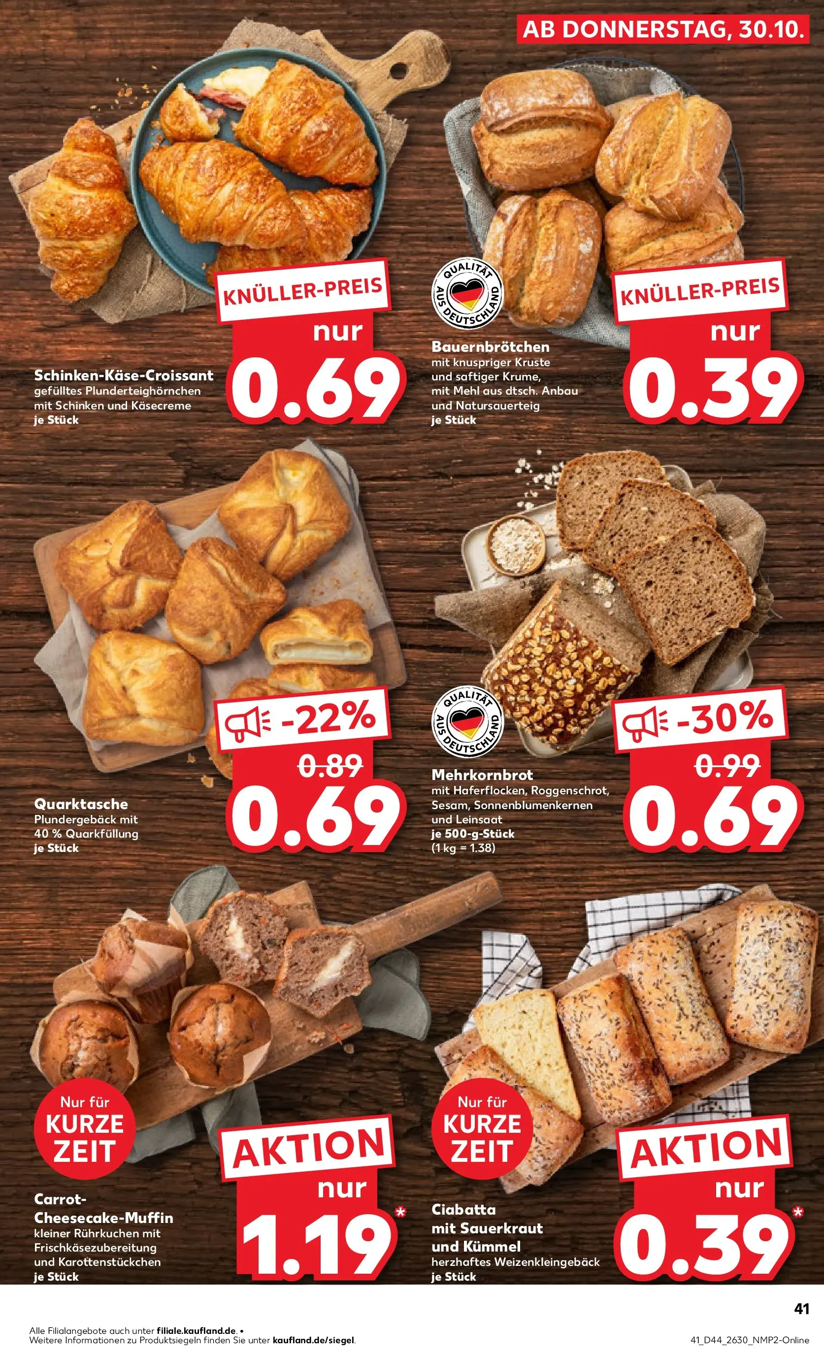 Prospekt Kaufland ab 03.11.2025 » Angebote Online zum Blättern | Seite: 41 | Produkte: Mehl, Schinken
