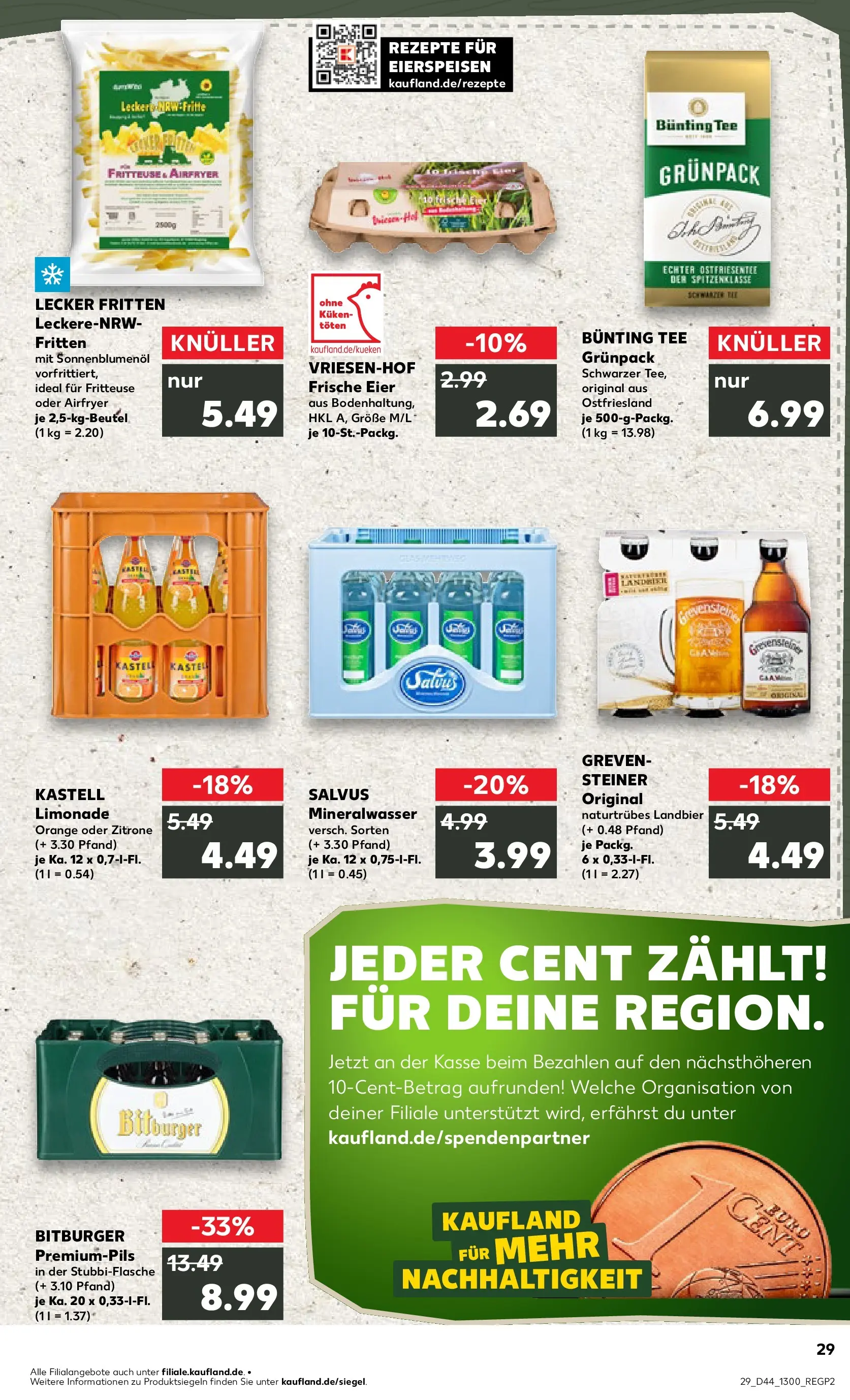Prospekt Kaufland ab 03.11.2025 » Angebote Online zum Blättern | Seite: 29 | Produkte: Limonade, Mineralwasser, Tee, Fritteuse