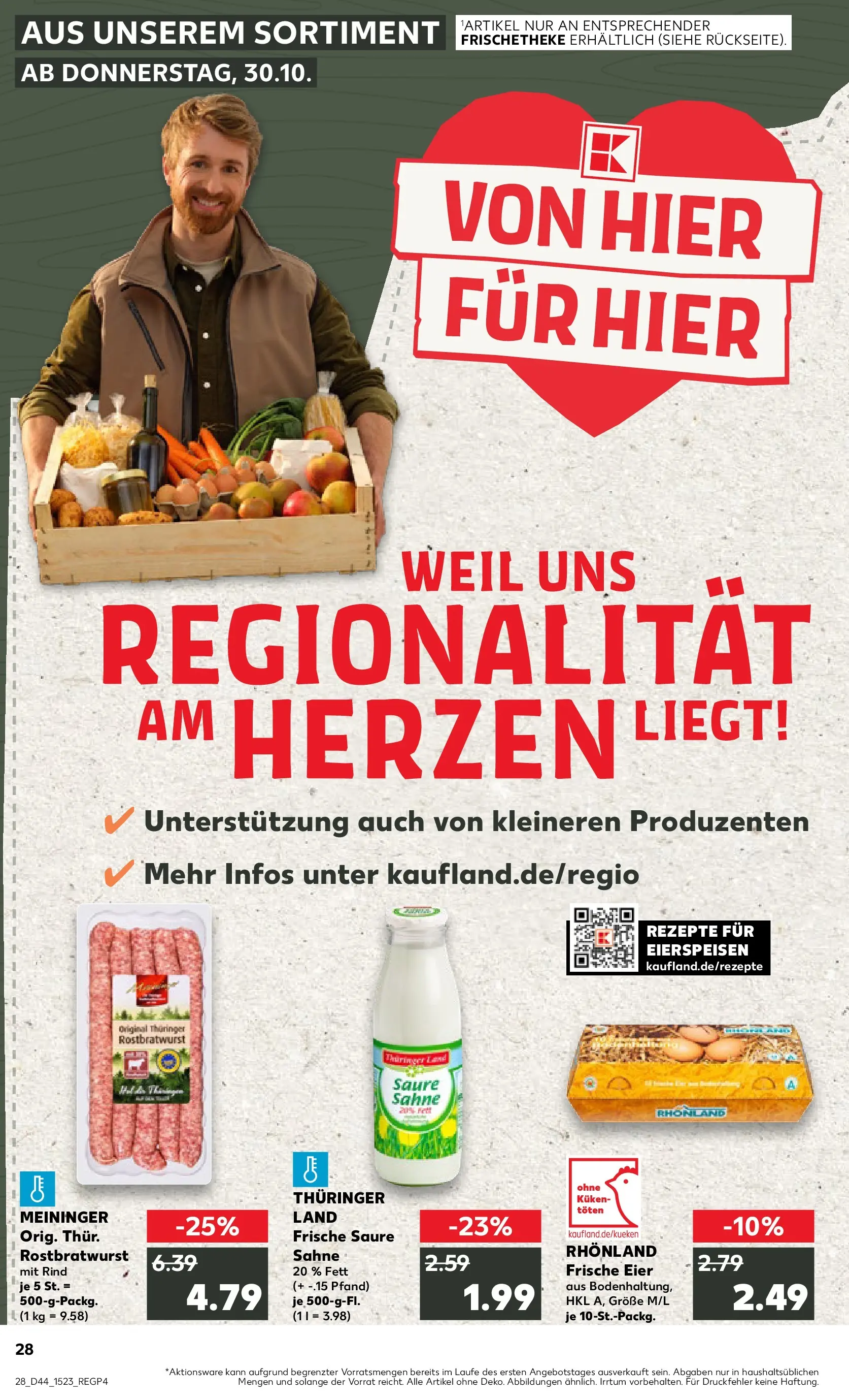 Prospekt Kaufland ab 03.11.2025 » Angebote Online zum Blättern | Seite: 28 | Produkte: Eier, Sahne