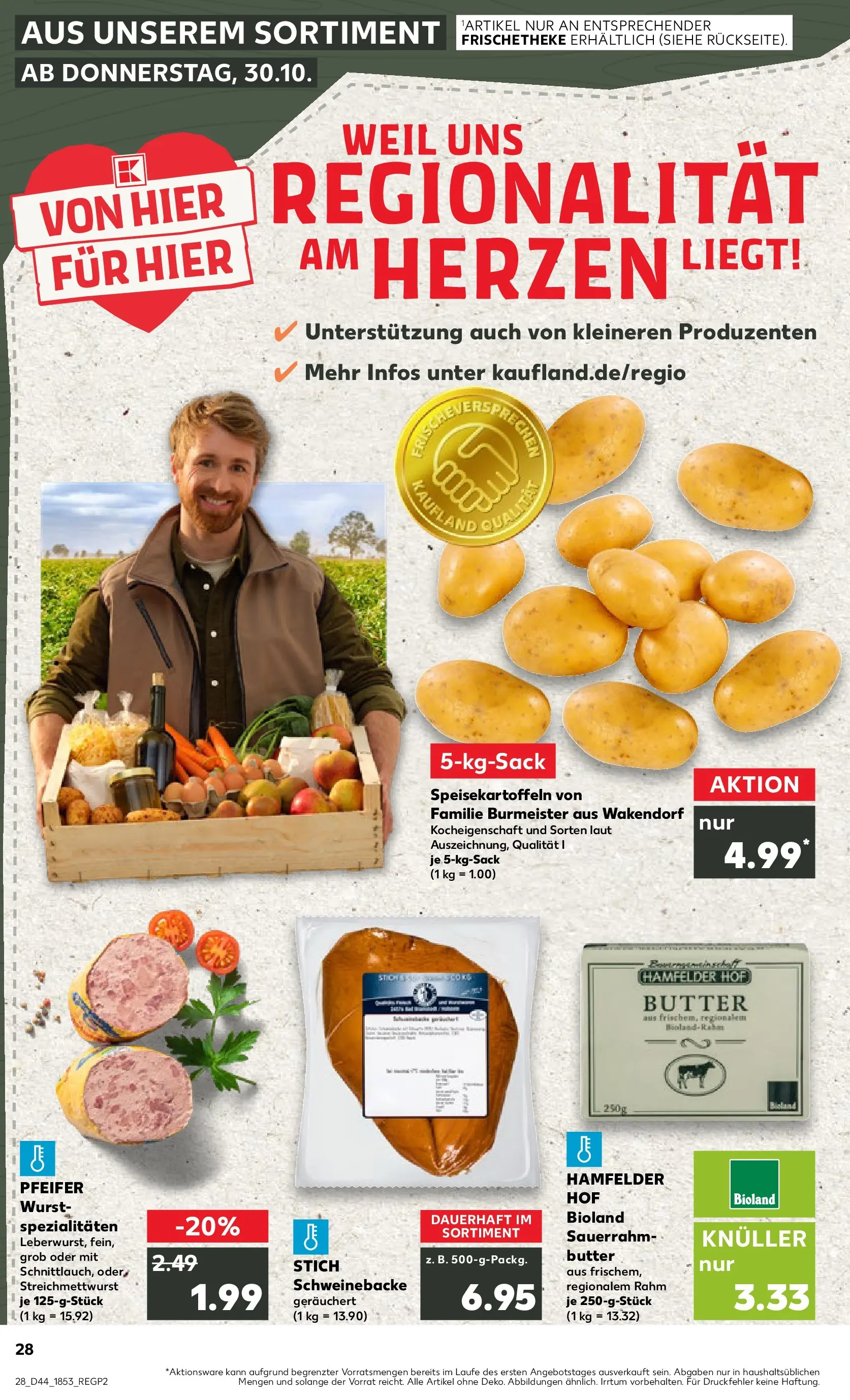 Prospekt Kaufland ab 03.11.2025 » Angebote Online zum Blättern | Seite: 28 | Produkte: Butter, Wurst, Sauerrahm