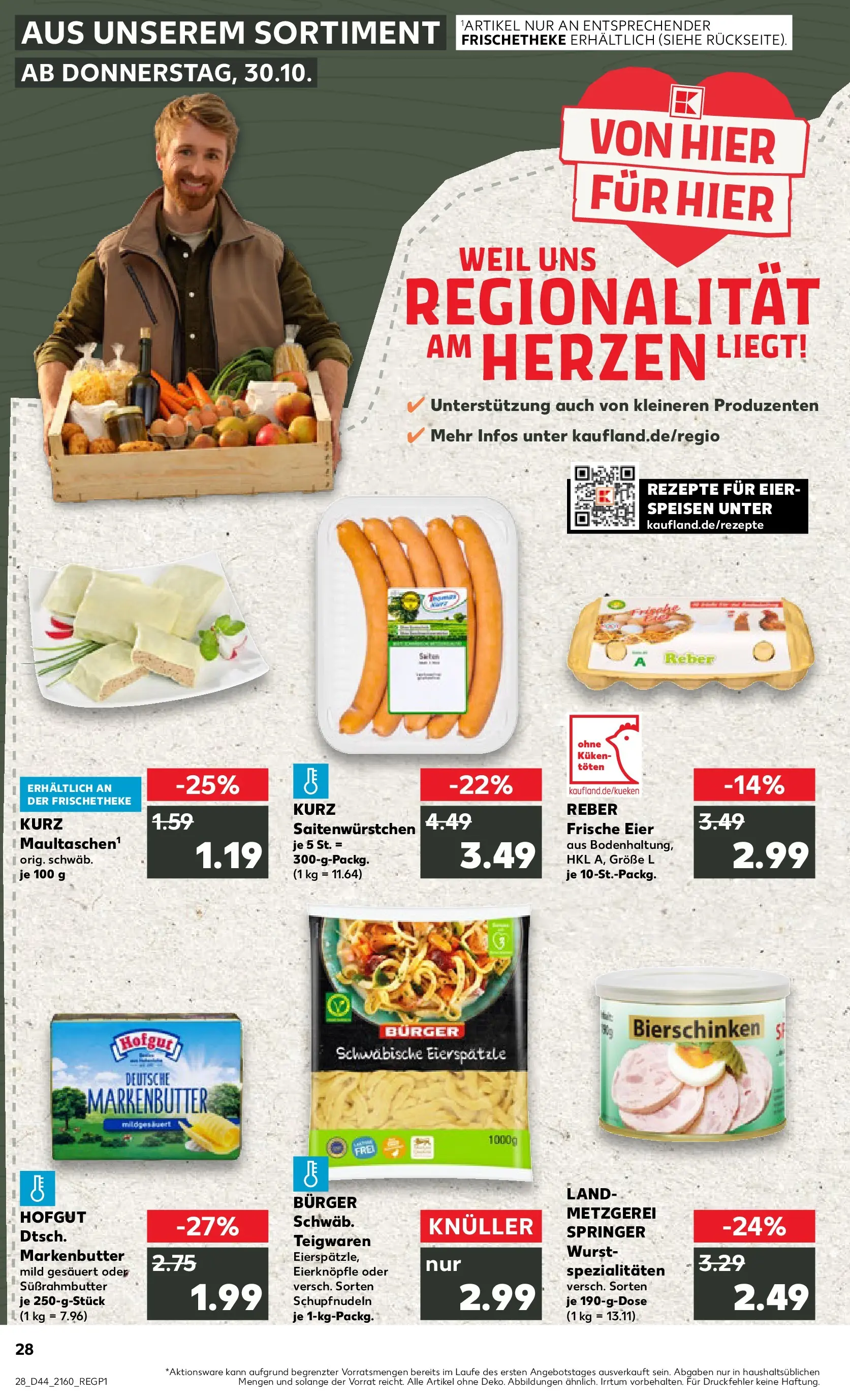 Prospekt Kaufland ab 03.11.2025 » Angebote und Werbung Online | Seite: 28 | Produkte: Eier, Burger, Wurst Prospekt Kaufland ab 03.11.2025 » Angebote Online zum Blättern | Seite: 28 | Produkte: Eier, Burger, Wurst