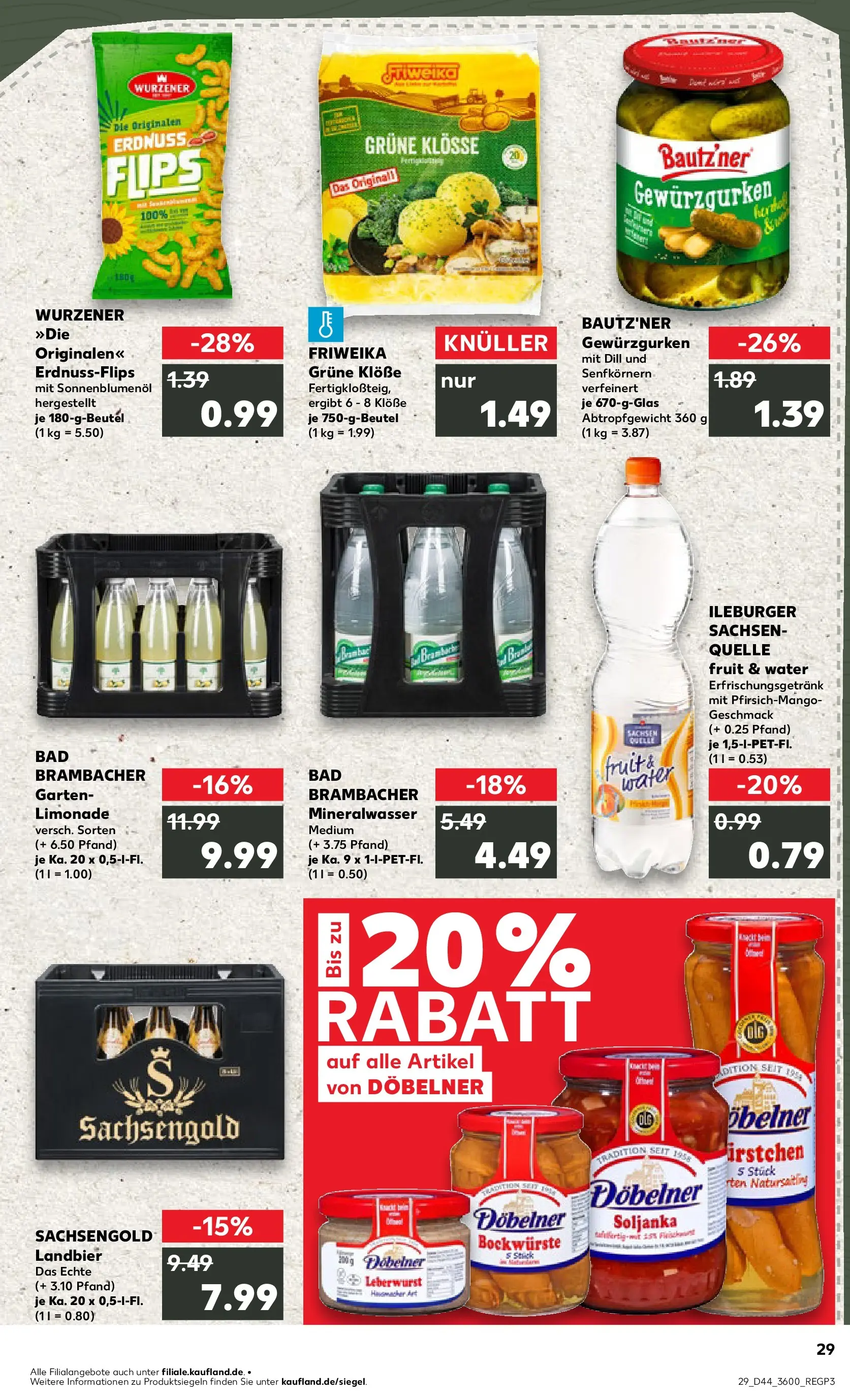 Prospekt Kaufland ab 03.11.2025 » Angebote Online zum Blättern | Seite: 29 | Produkte: Bad, Mineralwasser, Dill, Fleisch
