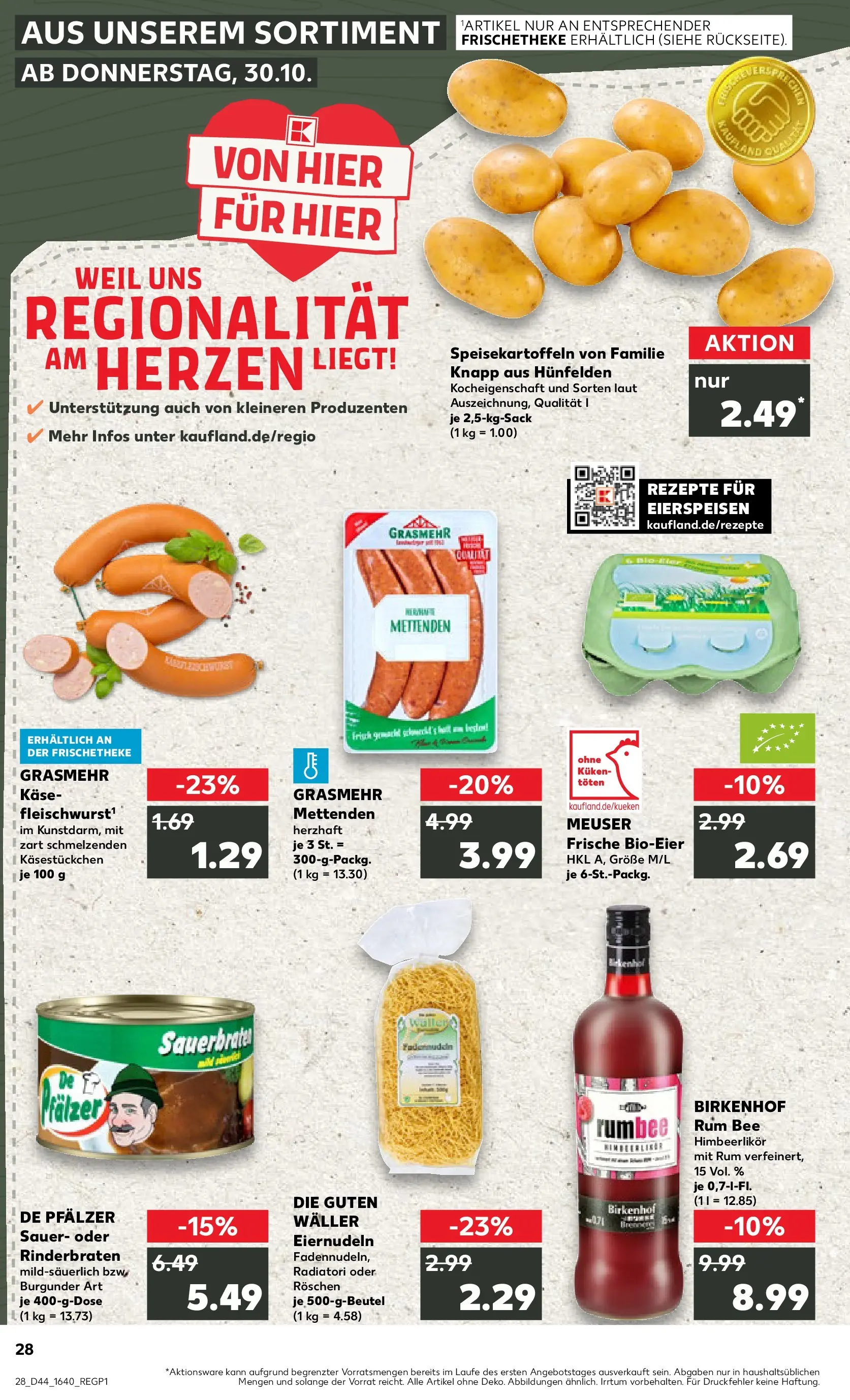Prospekt Kaufland ab 03.11.2025 » Angebote und Werbung Online | Seite: 28 | Produkte: Rinderbraten, Käse, Rum Prospekt Kaufland ab 03.11.2025 » Angebote Online zum Blättern | Seite: 28 | Produkte: Rinderbraten, Käse, Rum