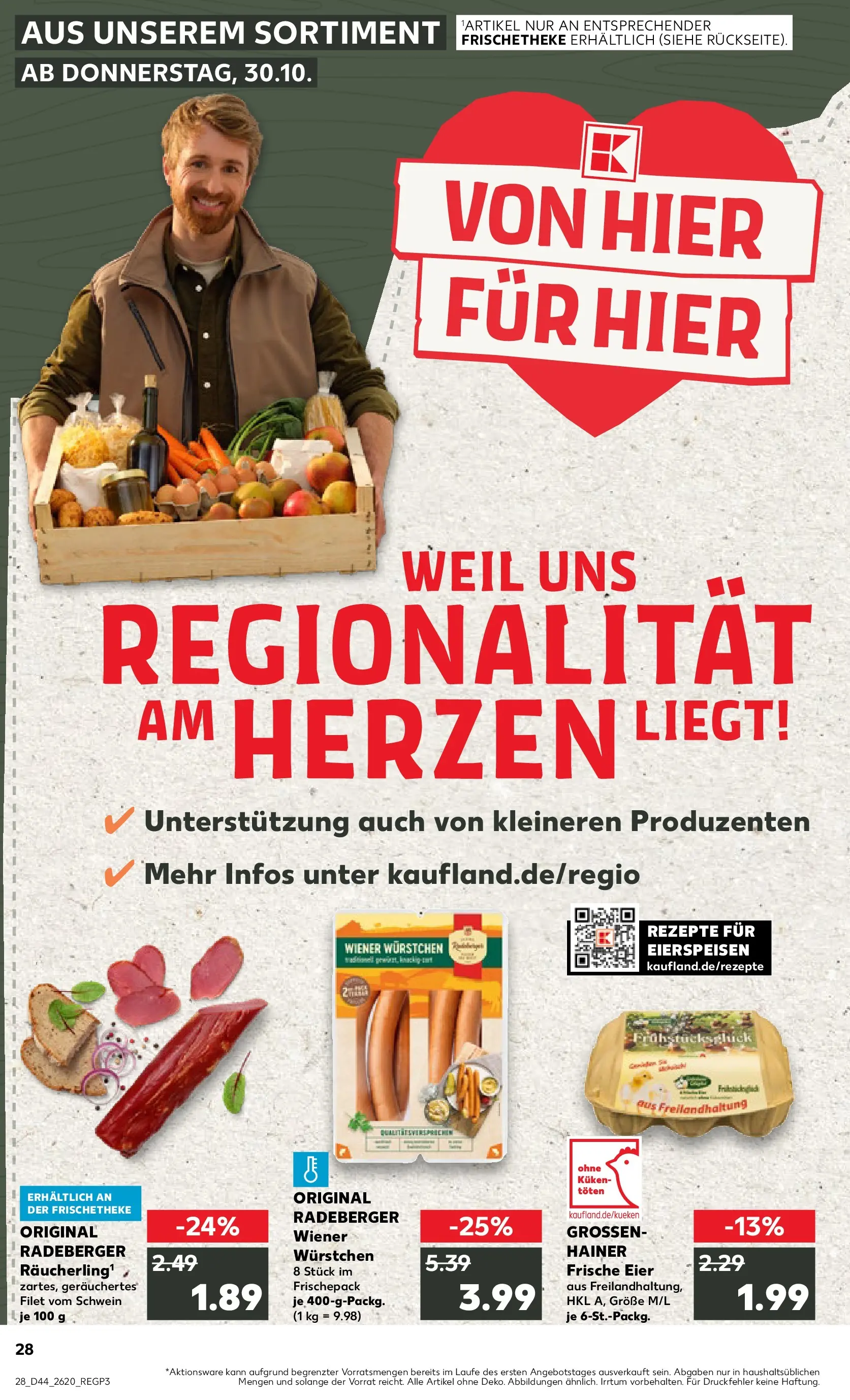Prospekt Kaufland ab 03.11.2025 » Angebote und Werbung Online | Seite: 28 | Produkte: Wiener wurstchen, Eier Prospekt Kaufland ab 03.11.2025 » Angebote Online zum Blättern | Seite: 28 | Produkte: Wiener wurstchen, Eier