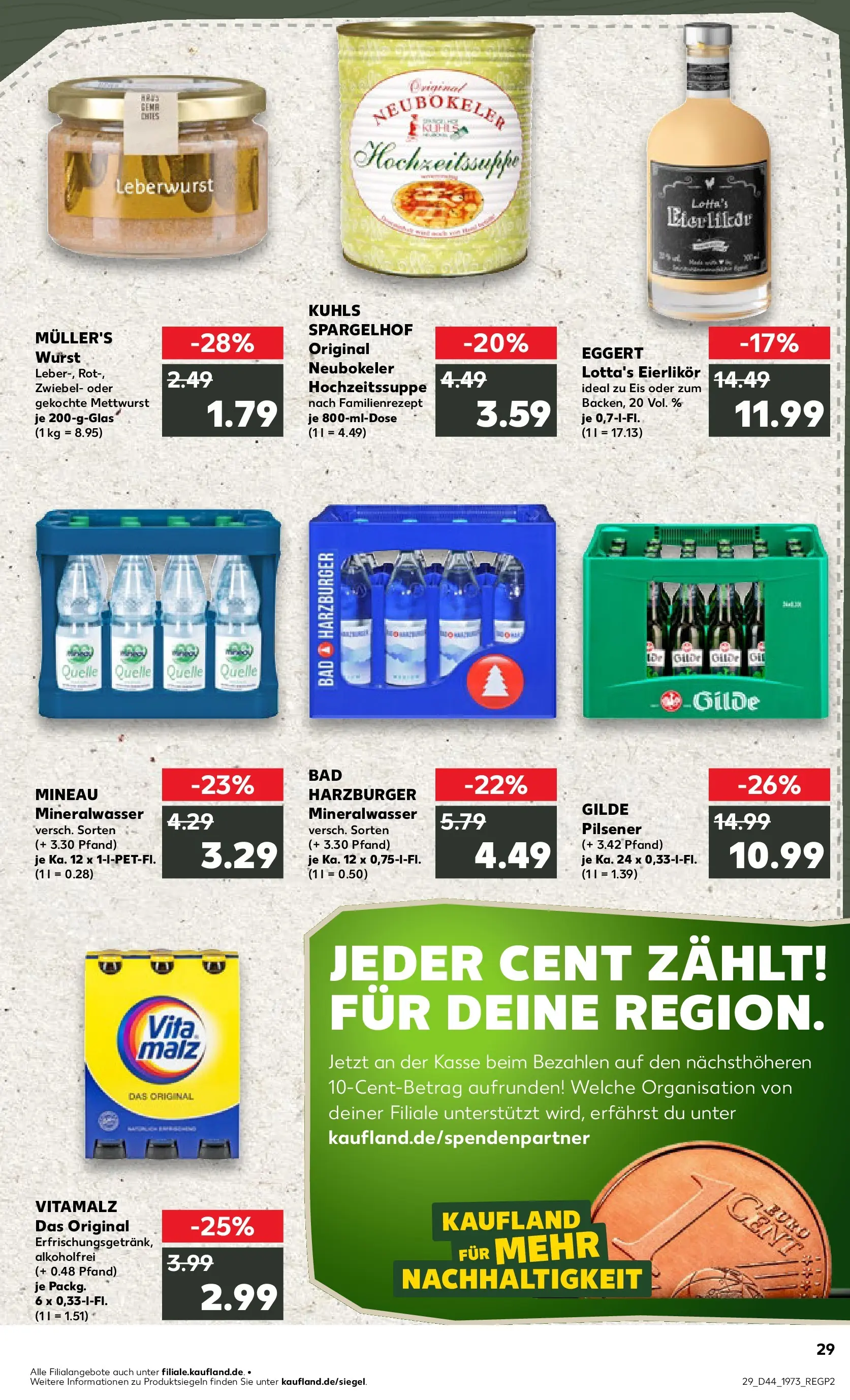 Prospekt Kaufland ab 03.11.2025 » Angebote und Werbung Online | Seite: 29 | Produkte: Bad, Mineralwasser, Wurst, Eis Prospekt Kaufland ab 03.11.2025 » Angebote Online zum Blättern | Seite: 29 | Produkte: Bad, Mineralwasser, Wurst, Eis