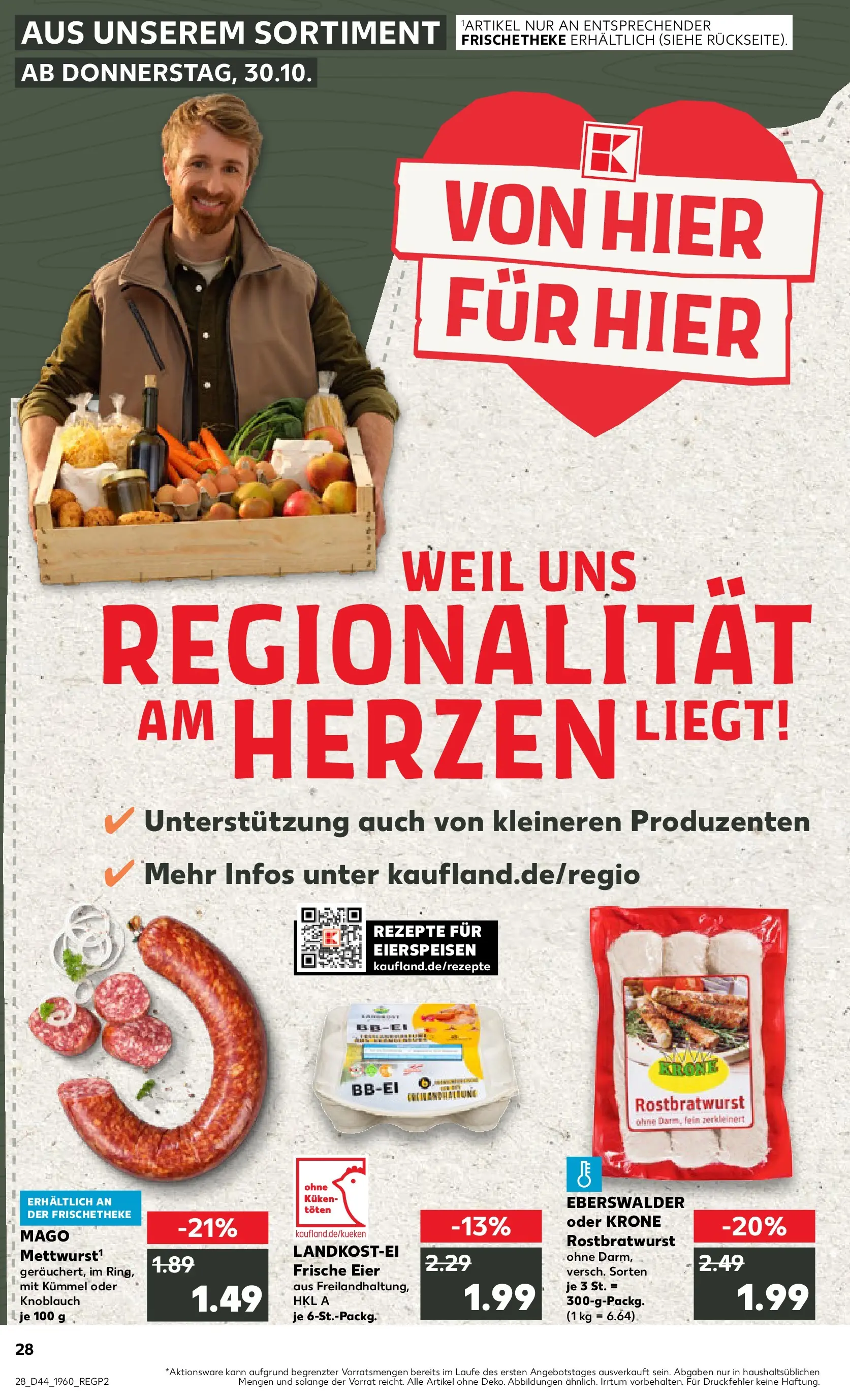 Prospekt Kaufland ab 03.11.2025 » Angebote Online zum Blättern | Seite: 28 | Produkte: Eier, Knoblauch