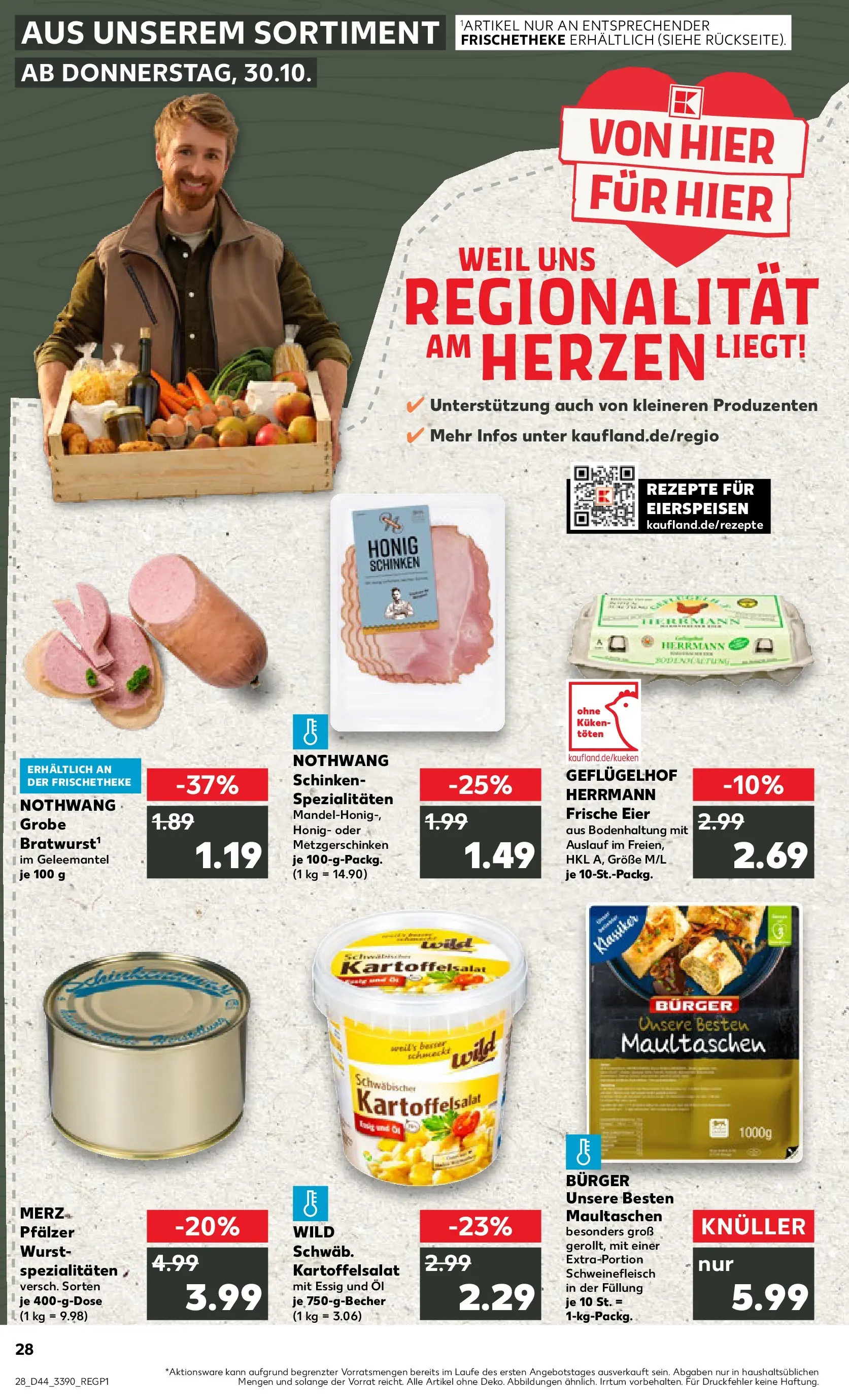 Prospekt Kaufland ab 03.11.2025 » Angebote Online zum Blättern | Seite: 28 | Produkte: Öl, Wurst, Schweinefleisch, Maultaschen