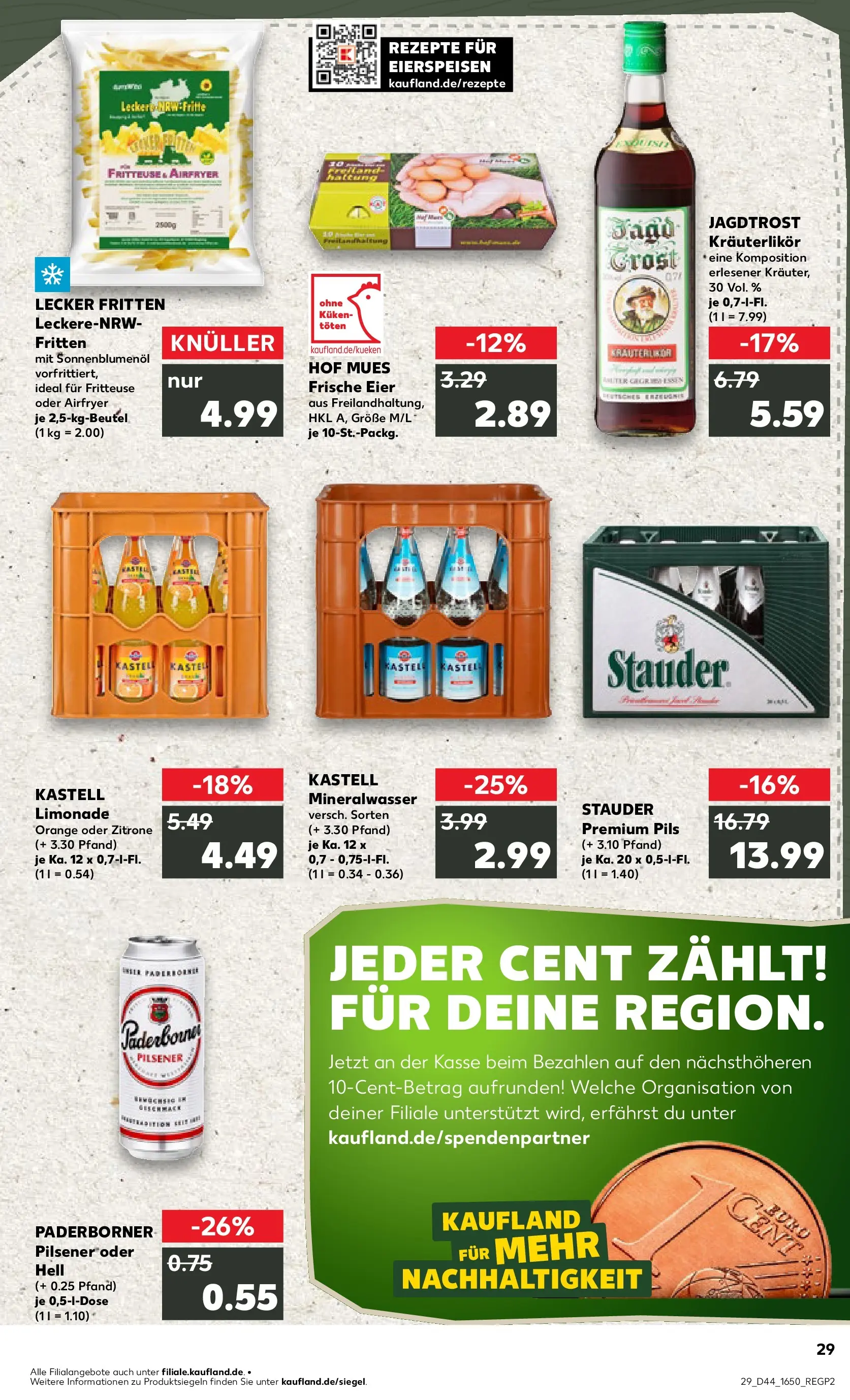 Prospekt Kaufland ab 03.11.2025 » Angebote Online zum Blättern | Seite: 29 | Produkte: Eier, Sonnenblumenol, Zitrone, Fritteuse
