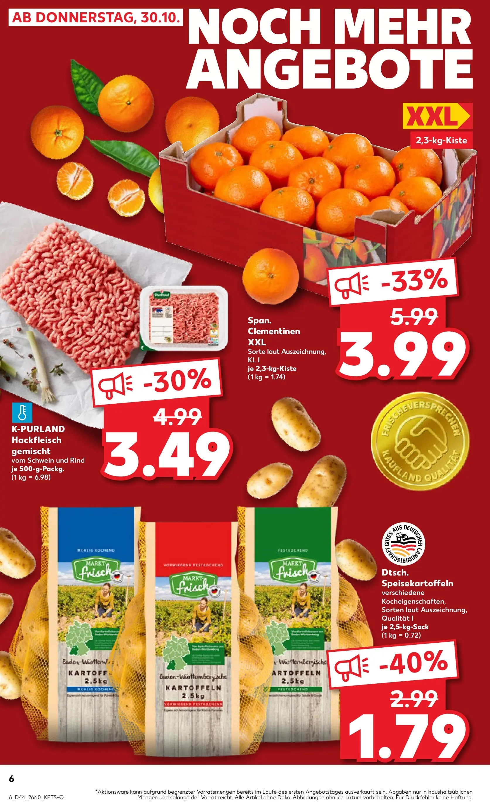 Prospekt Kaufland ab 02.11.2025 » Angebote und Werbung Online | Seite: 6 | Produkte: Kartoffeln, Hackfleisch Prospekt Kaufland ab 02.11.2025 » Angebote Online zum Blättern | Seite: 6 | Produkte: Kartoffeln, Hackfleisch