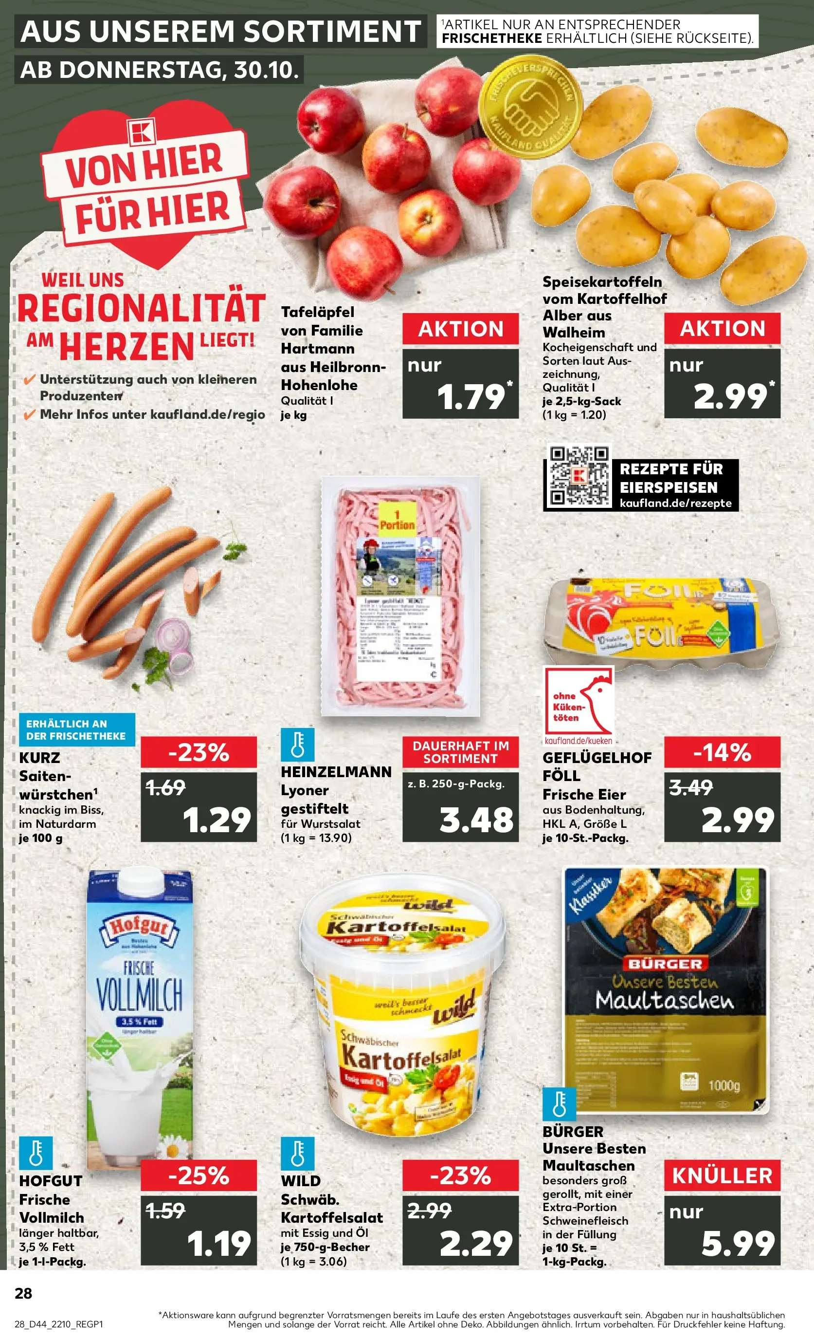 Prospekt Kaufland ab 03.11.2025 » Angebote Online zum Blättern | Seite: 28 | Produkte: Öl, Essig, Burger, Maultaschen