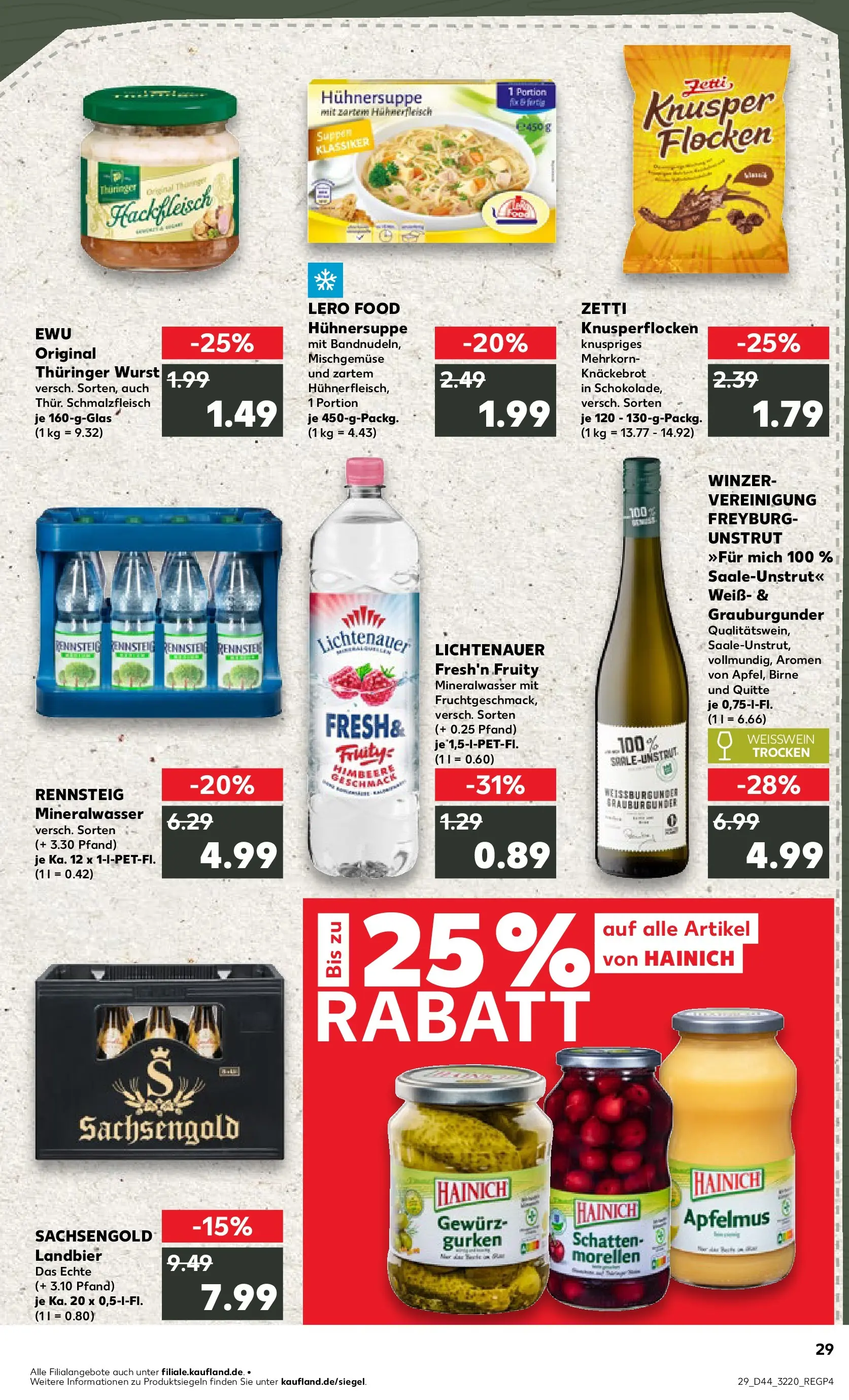 Prospekt Kaufland ab 03.11.2025 » Angebote und Werbung Online | Seite: 29 | Produkte: Weißwein, Mineralwasser, Apple, Birne Prospekt Kaufland ab 03.11.2025 » Angebote Online zum Blättern | Seite: 29 | Produkte: Weißwein, Mineralwasser, Apple, Birne