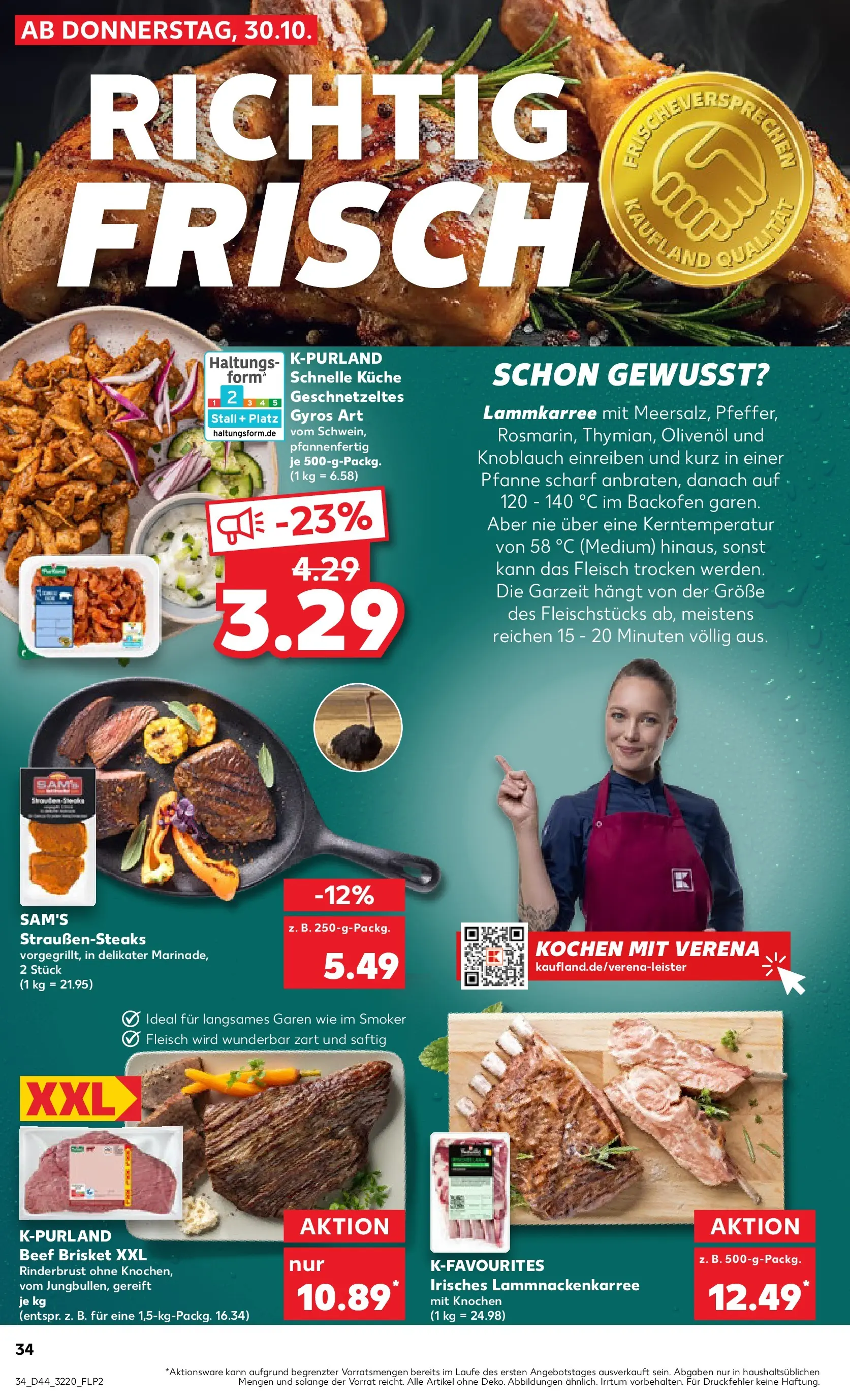 Prospekt Kaufland ab 03.11.2025 » Angebote Online zum Blättern | Seite: 34 | Produkte: Olivenol, Küche, Backofen, Steak