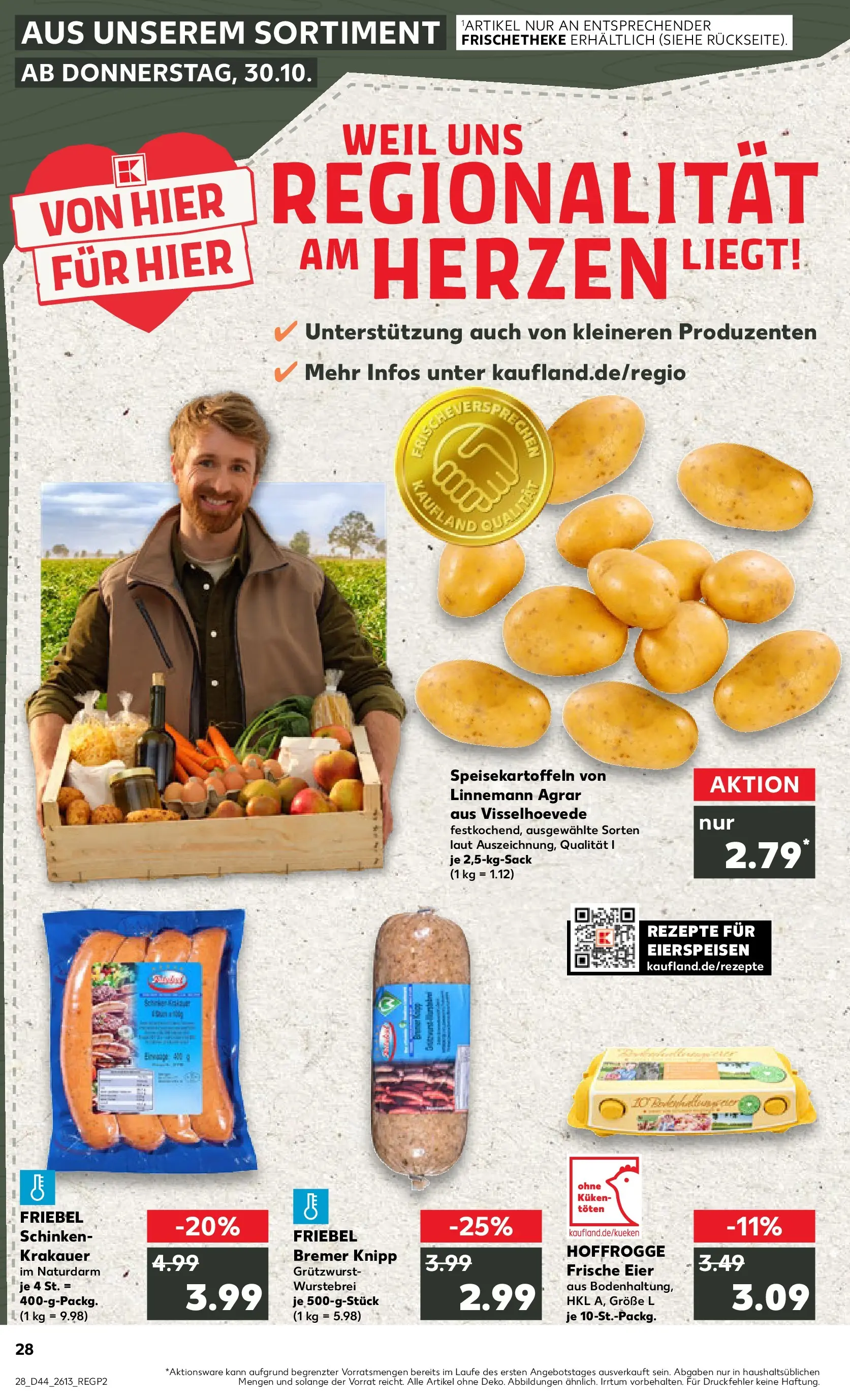 Prospekt Kaufland ab 03.11.2025 » Angebote Online zum Blättern | Seite: 28 | Produkte: Eier, Schinken