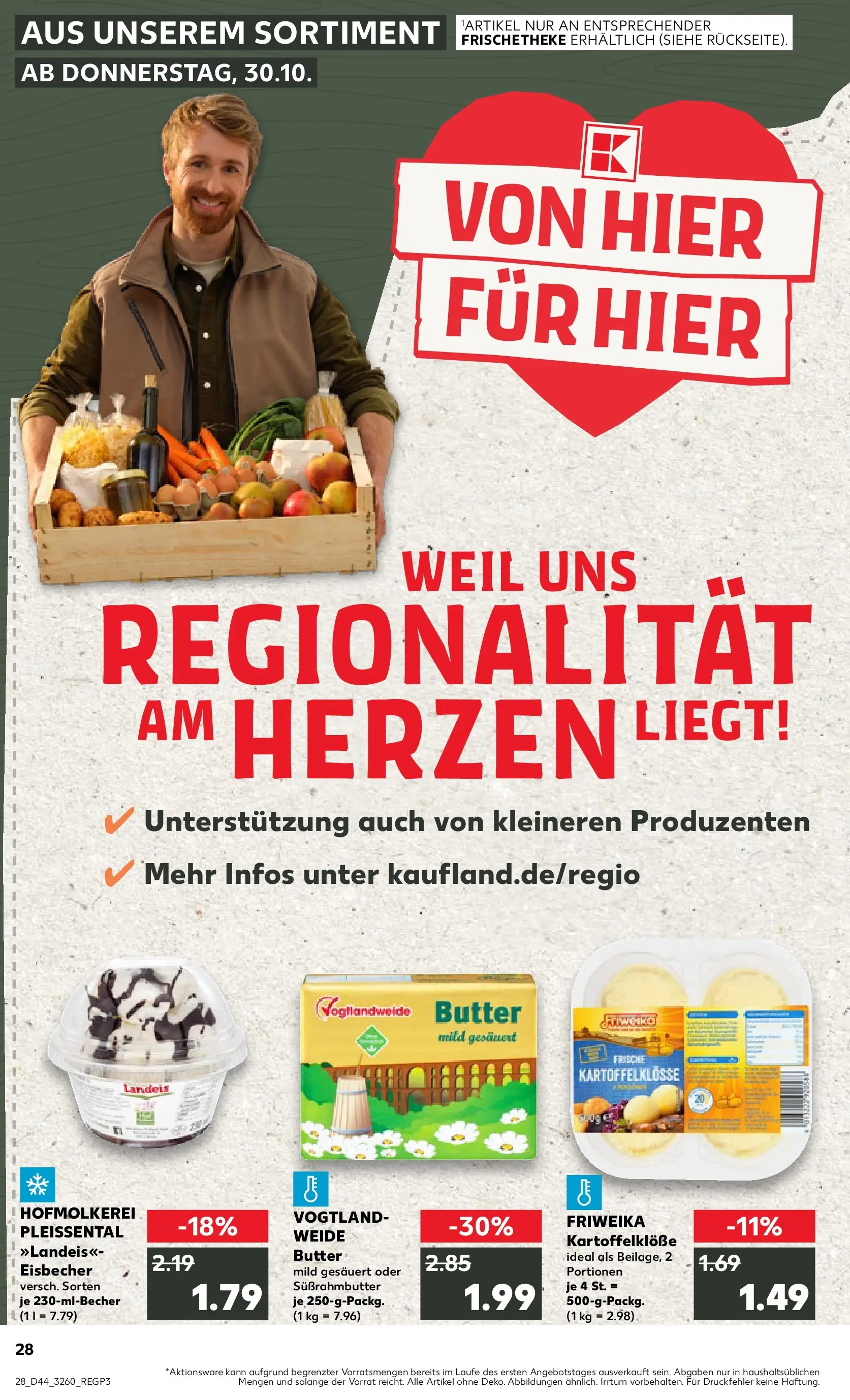 Prospekt Kaufland ab 03.11.2025 » Angebote Online zum Blättern | Seite: 28 | Produkte: Butter