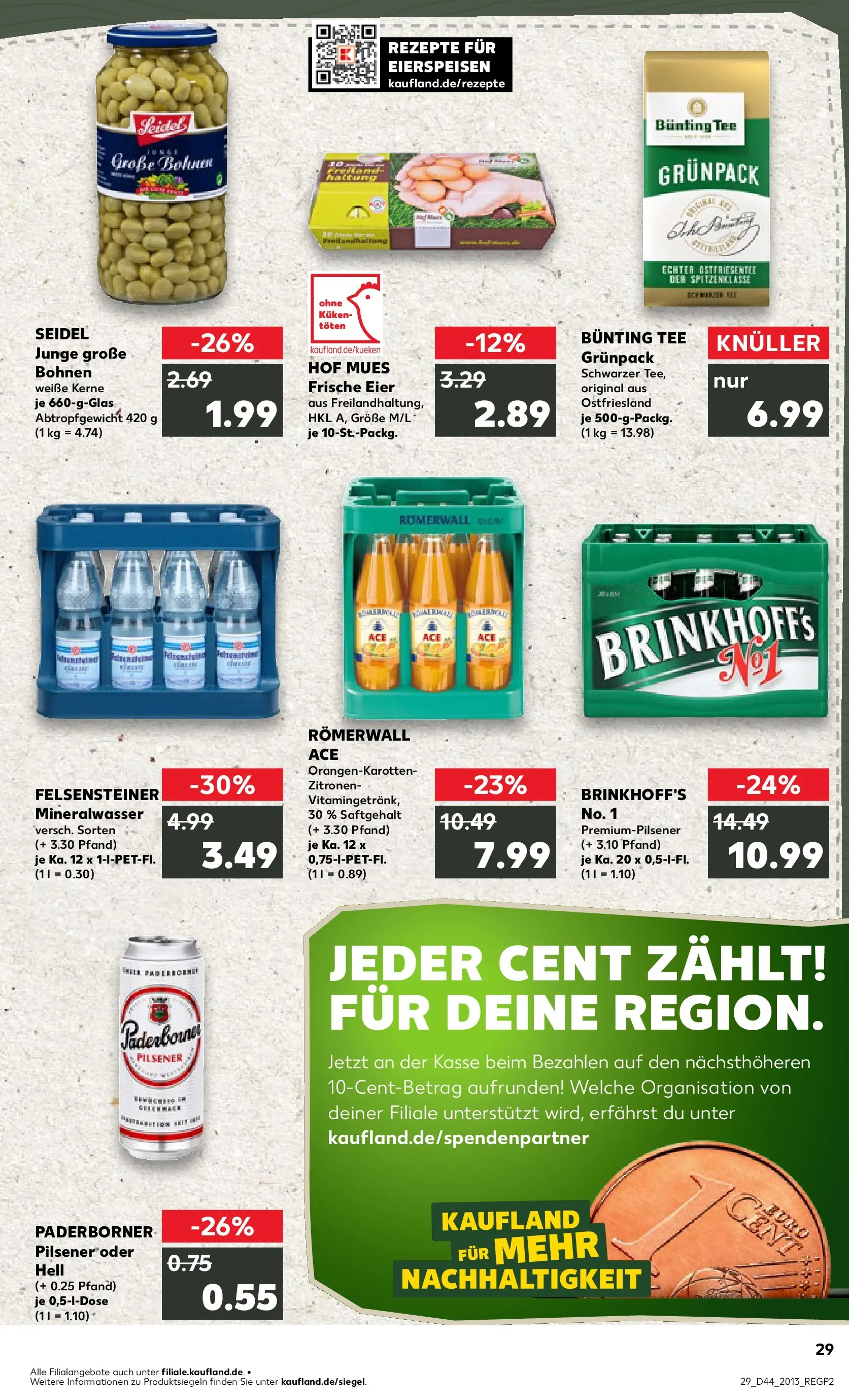 Prospekt Kaufland ab 03.11.2025 » Angebote und Werbung Online | Seite: 29 | Produkte: Eier, Mineralwasser, Tee, Zitronen Prospekt Kaufland ab 03.11.2025 » Angebote Online zum Blättern | Seite: 29 | Produkte: Eier, Mineralwasser, Tee, Zitronen