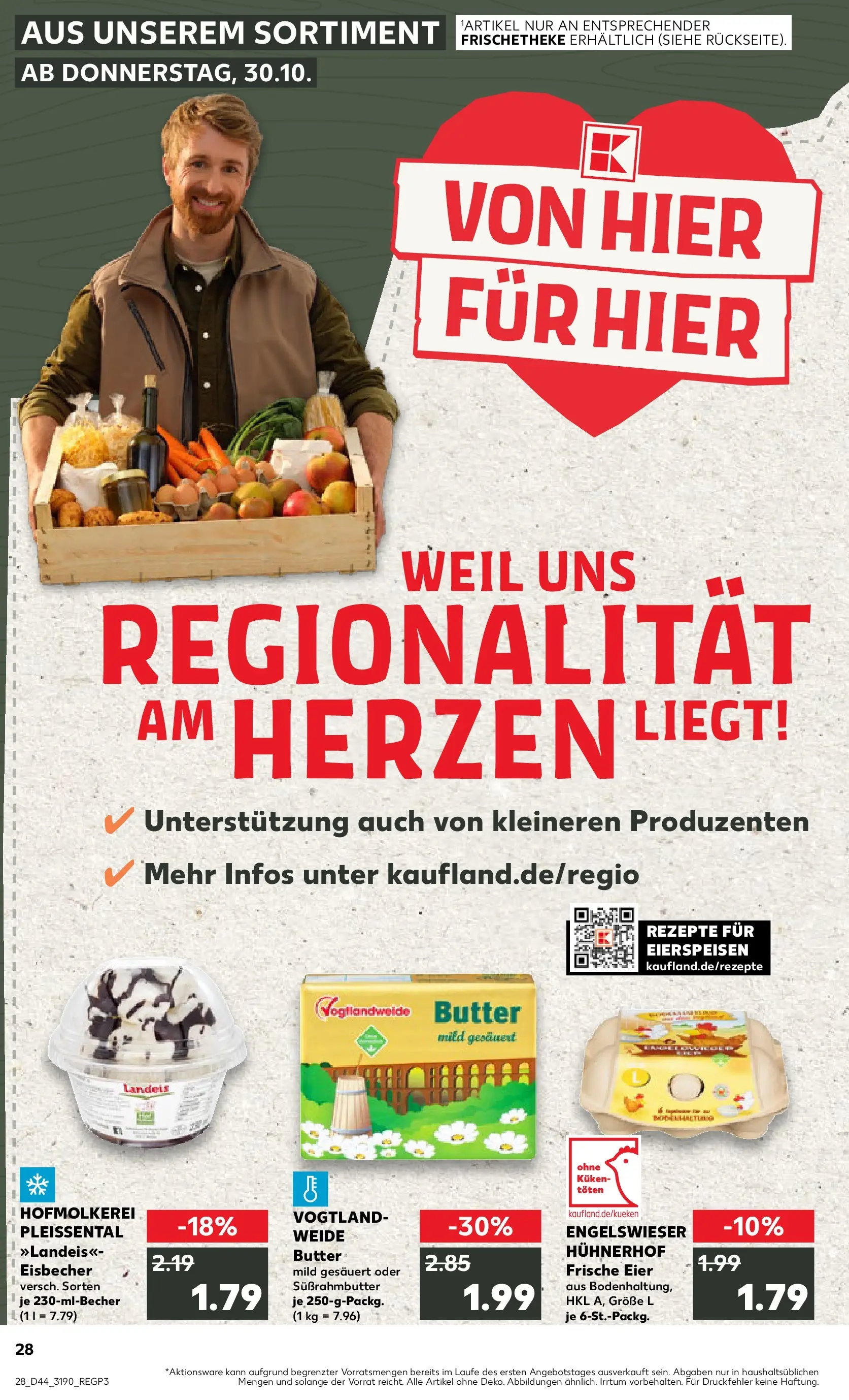 Prospekt Kaufland ab 03.11.2025 » Angebote Online zum Blättern | Seite: 28 | Produkte: Butter, Eier