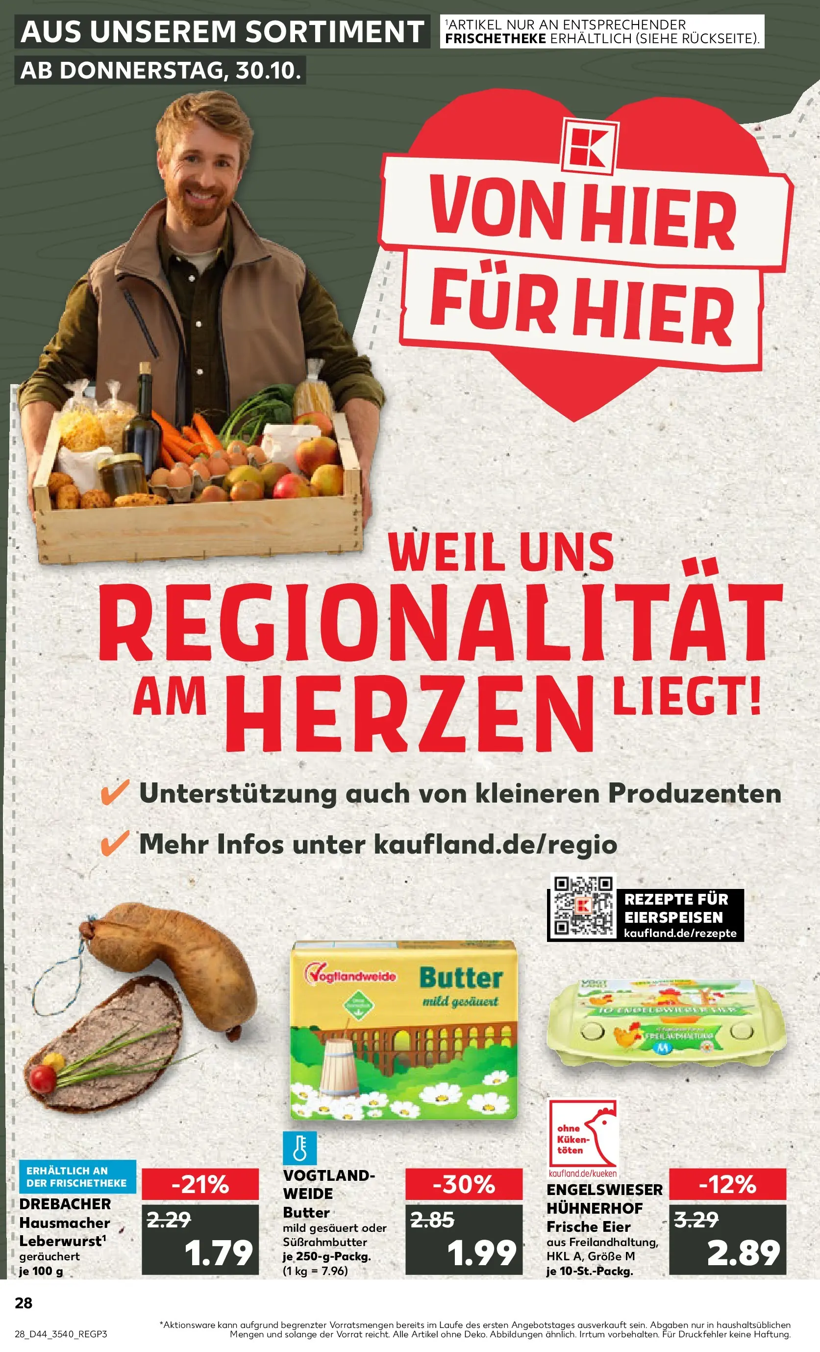 Prospekt Kaufland ab 03.11.2025 » Angebote Online zum Blättern | Seite: 28 | Produkte: Butter, Eier