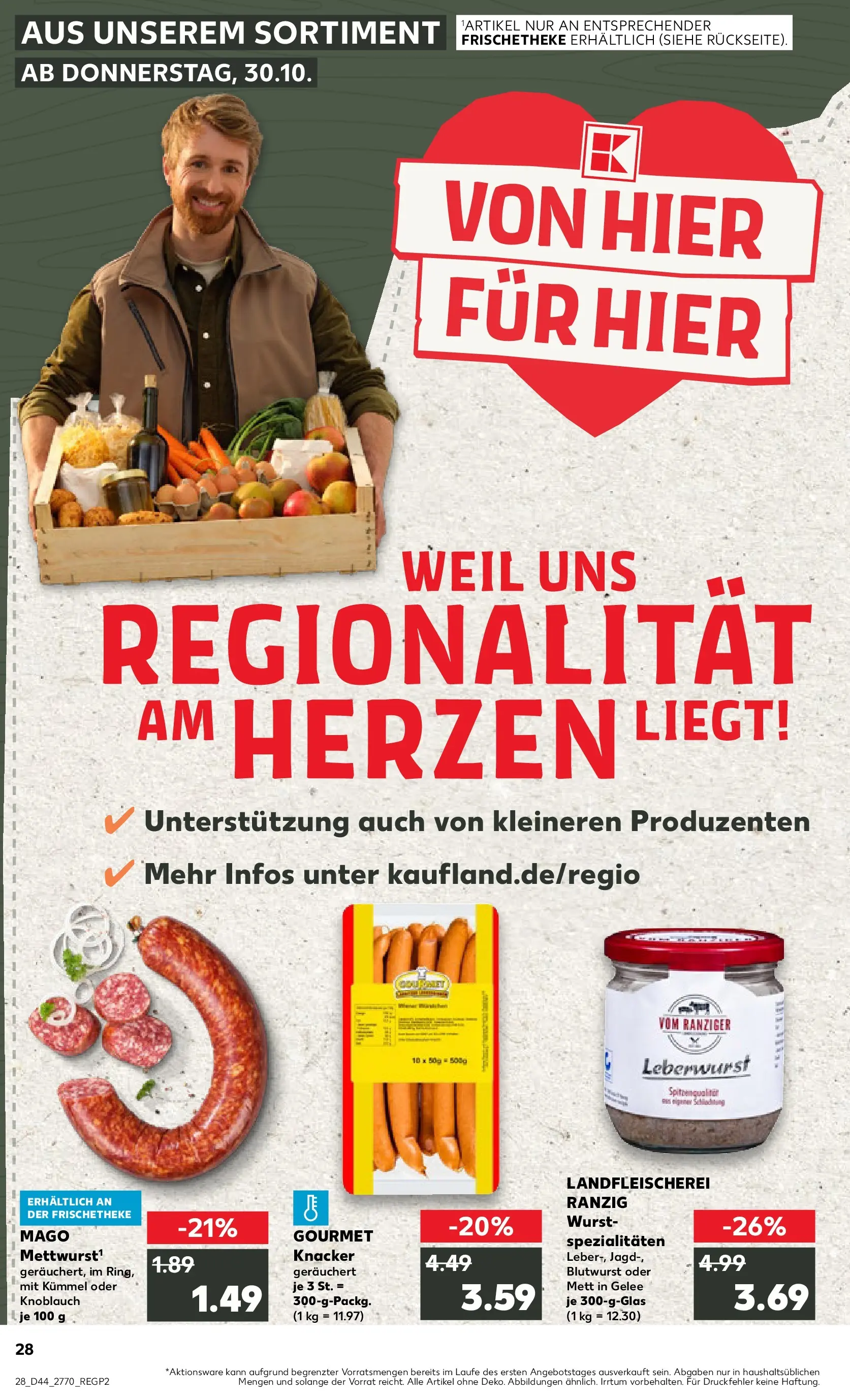 Prospekt Kaufland ab 03.11.2025 » Angebote und Werbung Online | Seite: 28 | Produkte: Wurst, Knoblauch Prospekt Kaufland ab 03.11.2025 » Angebote Online zum Blättern | Seite: 28 | Produkte: Wurst, Knoblauch
