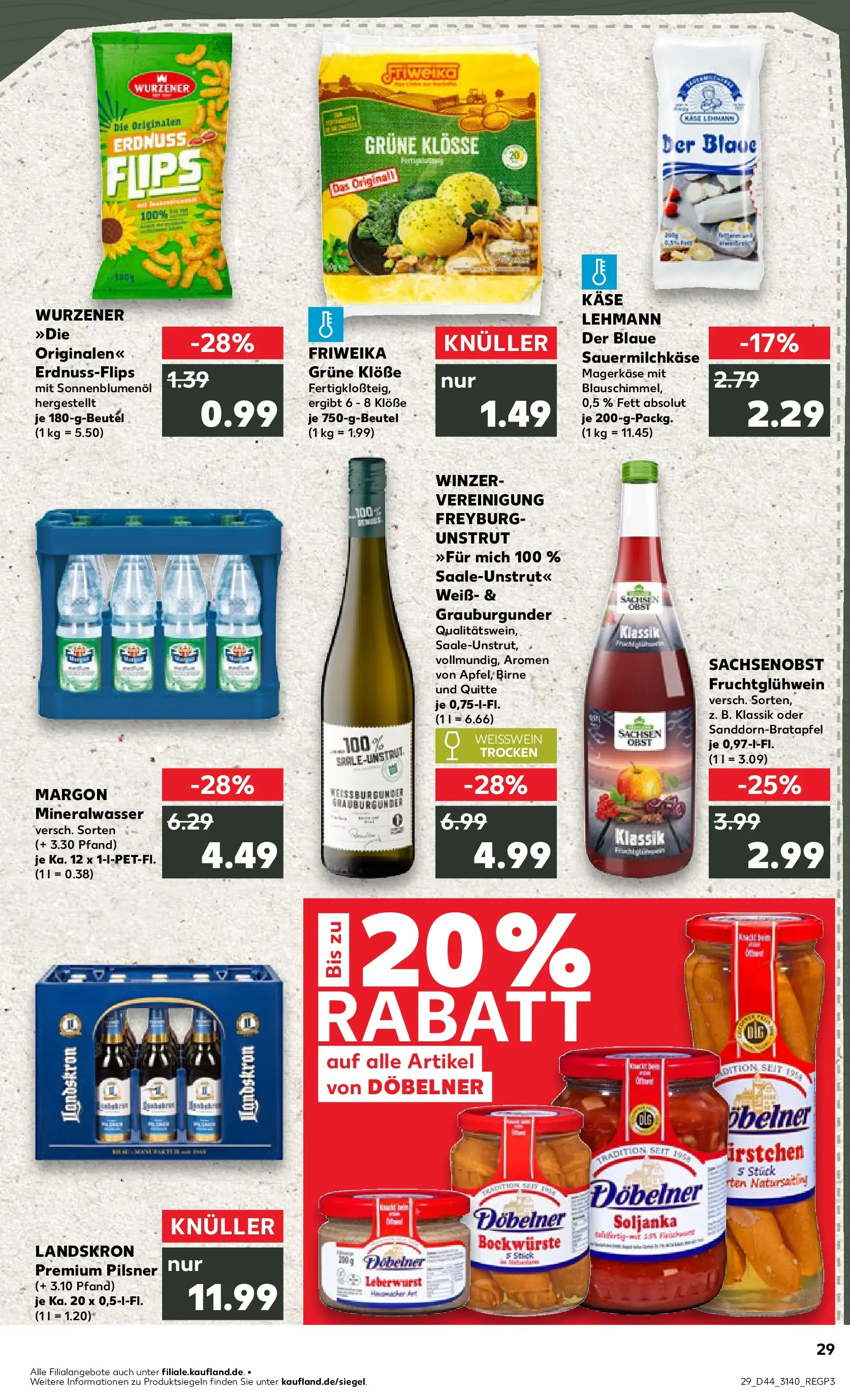 Prospekt Kaufland ab 03.11.2025 » Angebote und Werbung Online | Seite: 29 | Produkte: Sonnenblumenol, Mineralwasser, Obst, Birne Prospekt Kaufland ab 03.11.2025 » Angebote Online zum Blättern | Seite: 29 | Produkte: Sonnenblumenol, Mineralwasser, Obst, Birne