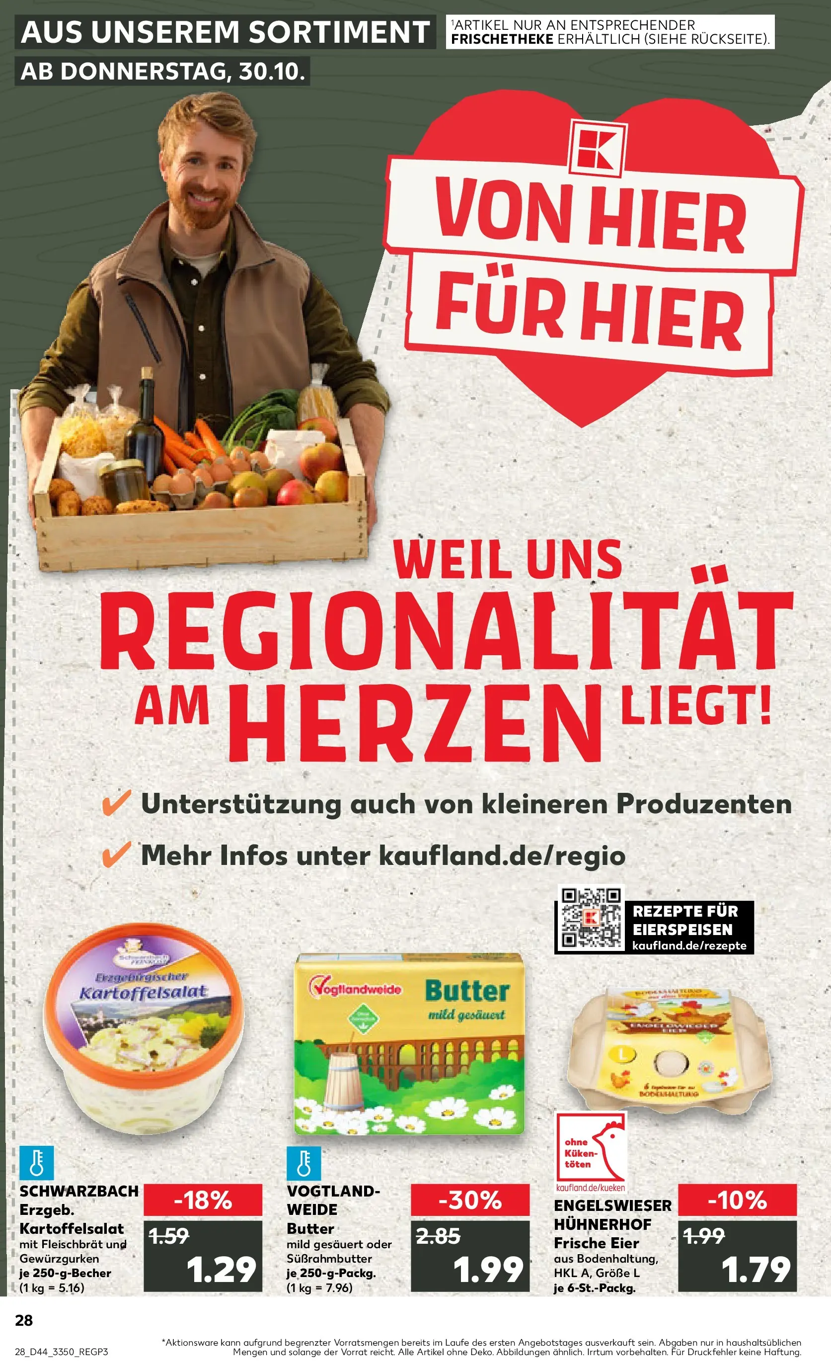 Prospekt Kaufland ab 03.11.2025 » Angebote Online zum Blättern | Seite: 28 | Produkte: Butter, Eier